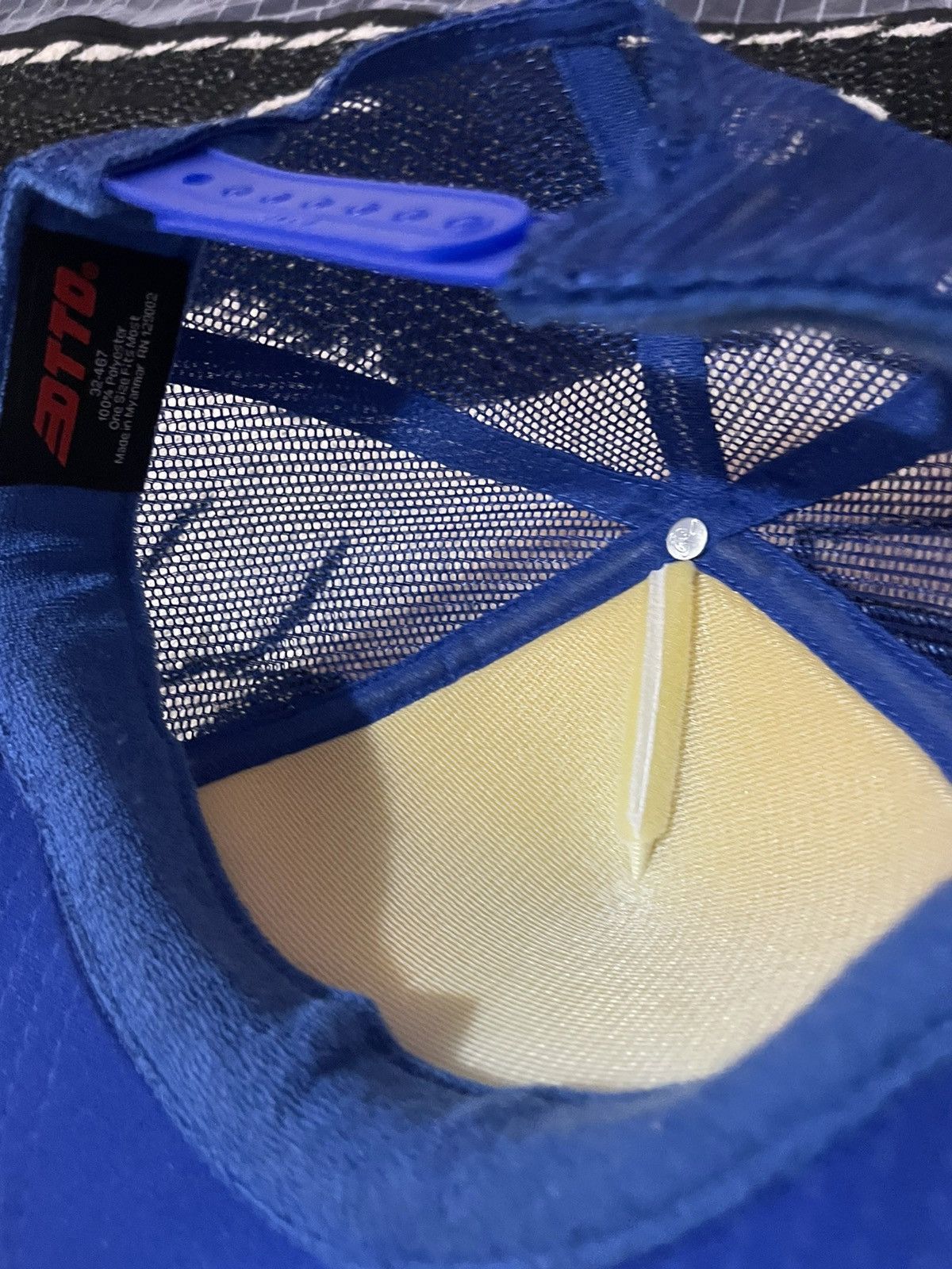 Other Working on Dying White/Blue Two-Tone Trucker Hat Size ONE SIZE - 3 Thumbnail