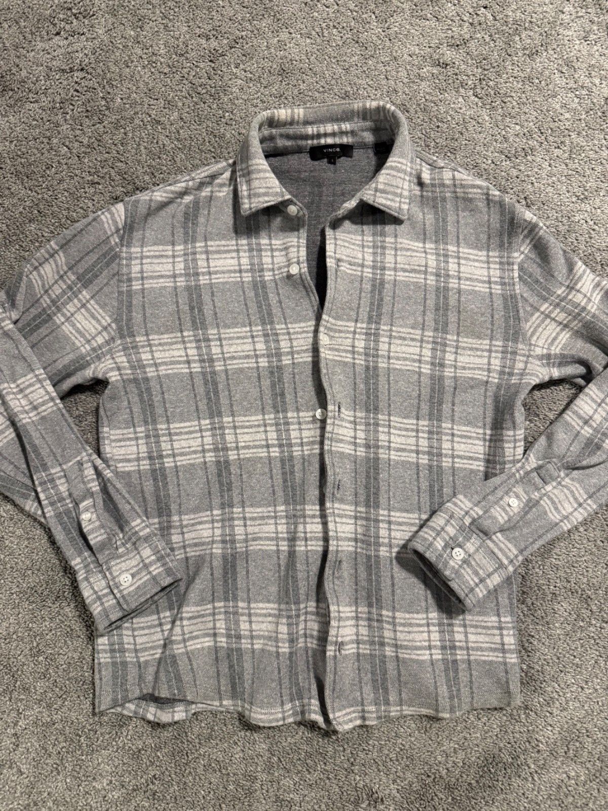 Vince Men's VINCE Plaid Cotton Flannel Classic Fit Size US M / EU 48-50 / 2 - 1 Thumbnail