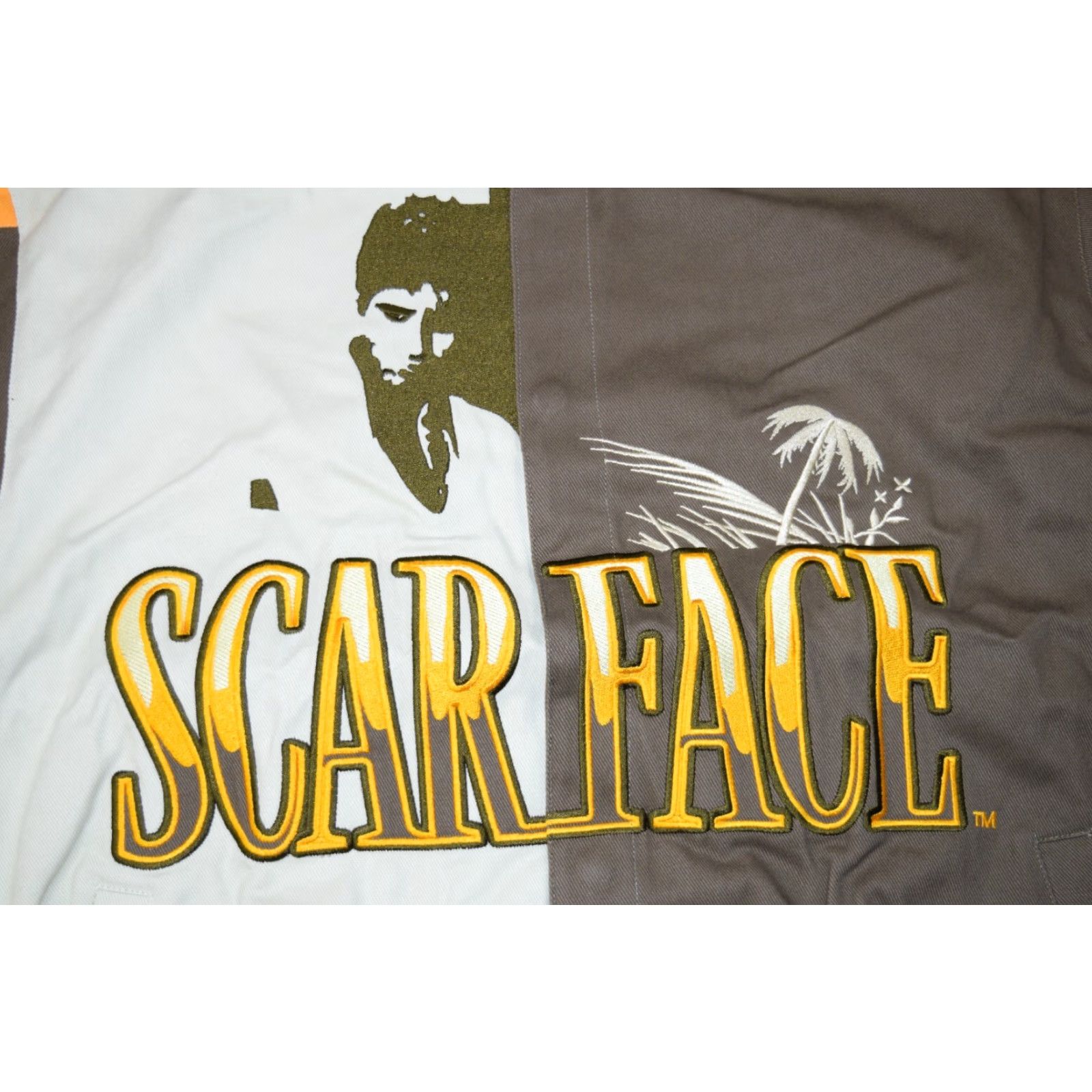 JH Design VINTAGE VERY RARE JH DESIGN SCARFACE JACKET SNAP EMBROIDERED BROWN TAN 2XL NWT Size US XXL / EU 58 / 5 - 2 Thumbnail