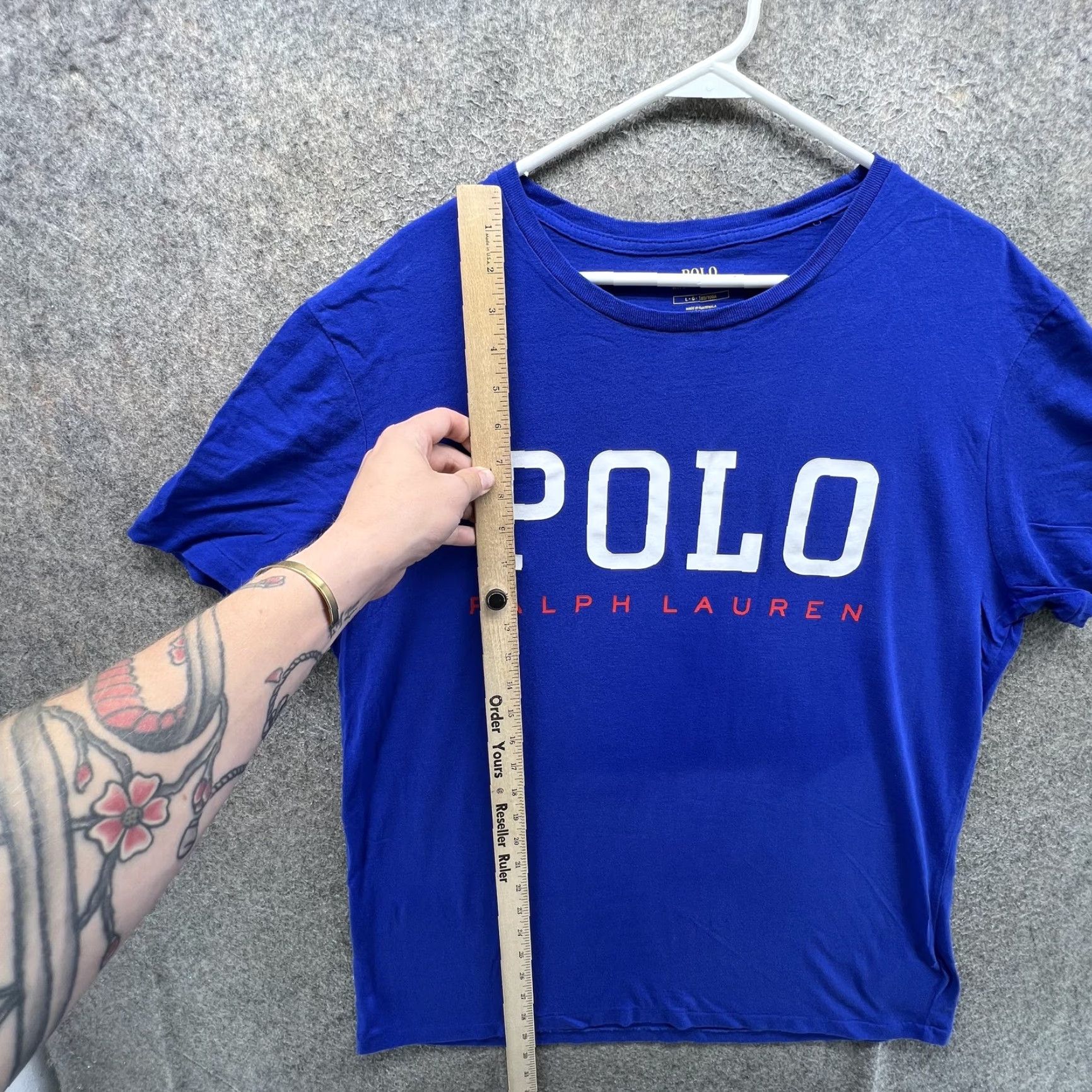 Polo Ralph Lauren Polo Ralph Lauren Shirt Mens Large Blue Polo Logo Graphic Tee Tagless Shirt Size US L / EU 52-54 / 3 - 5 Thumbnail