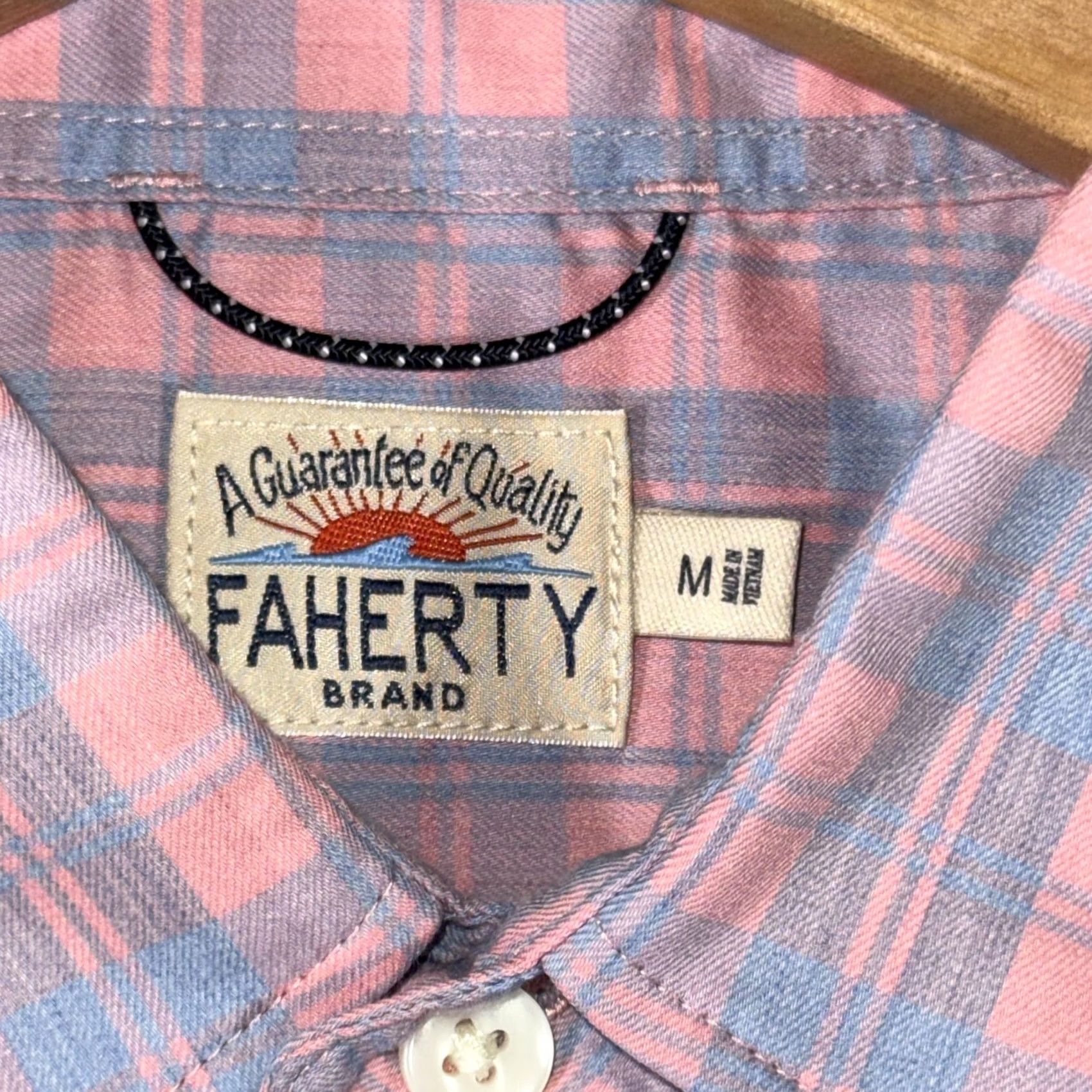 Faherty Faherty Shirt Mens M The Movement Shirt Long Sleeve Button Front Plaid Pink Casual Spring Regular Fit Womens? Mens Size US M / EU 48-50 / 2 - 3 Thumbnail