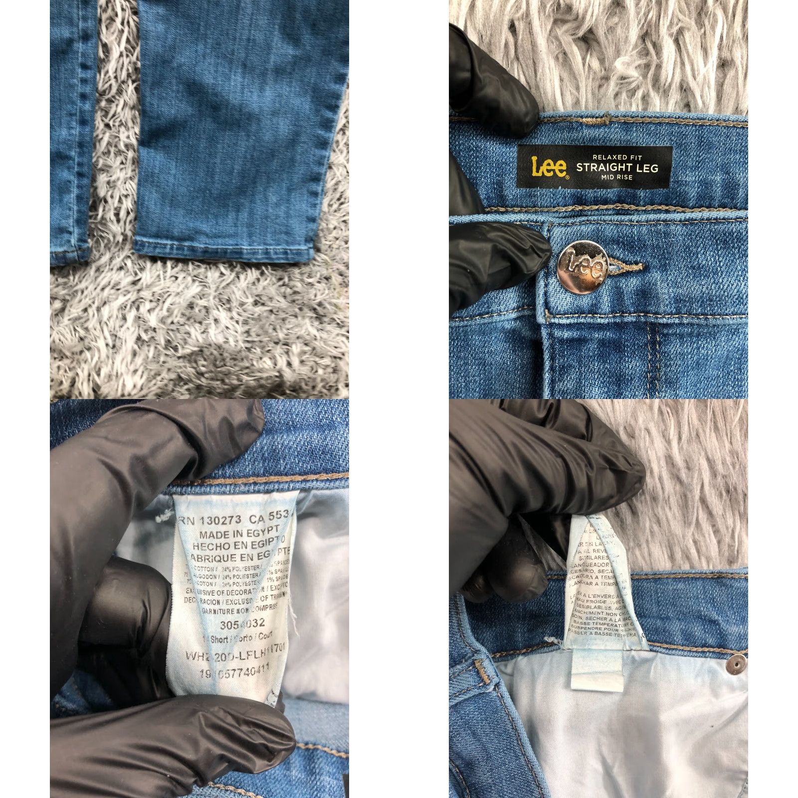 Lee Lee Relaxed Straight Jeans Womens 14 Short Blue Denim 29in Inseam Medium Wash Modern Series Vintage? No (omit) Size 36" / US 14 / IT 50 - 8 Thumbnail