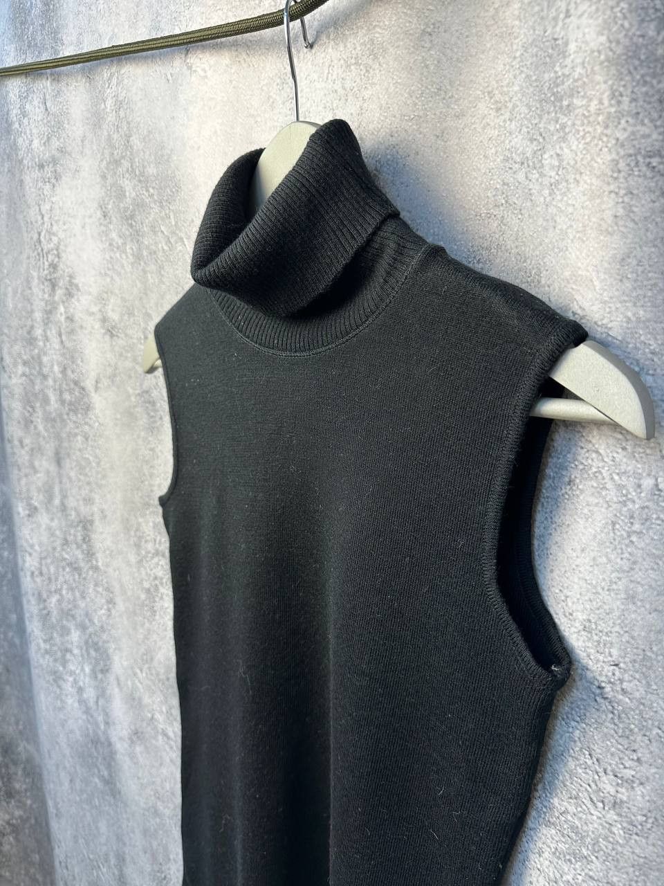 Other Sem Per Lei Turtle Neck Sweater Vest Black Stretched Size M / US 6-8 / IT 42-44 - 6 Thumbnail