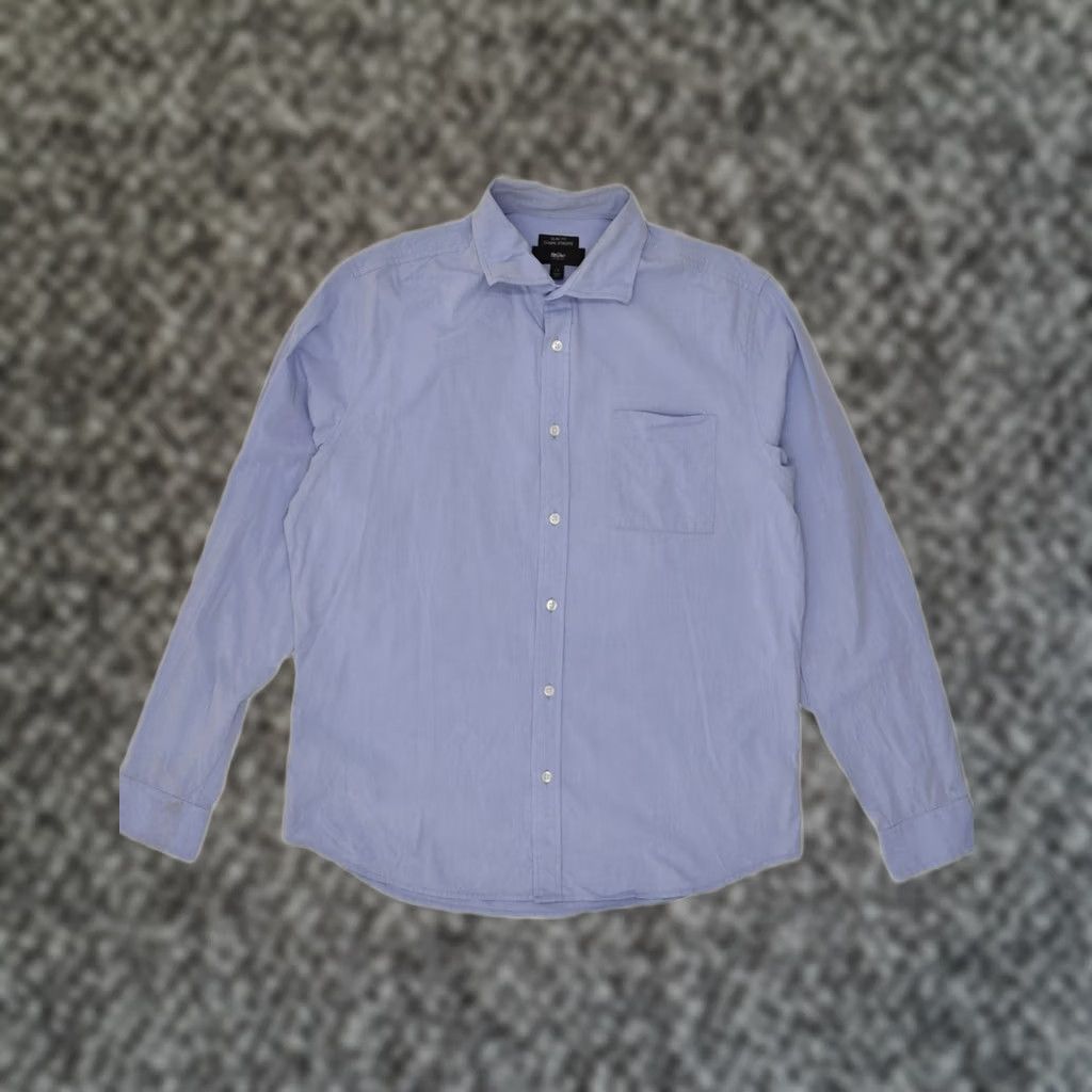 Mossimo MOSSIMO Mens Shirt Large Blue Cotton Slim Fit Size US L / EU 52-54 / 3 - 1 Thumbnail
