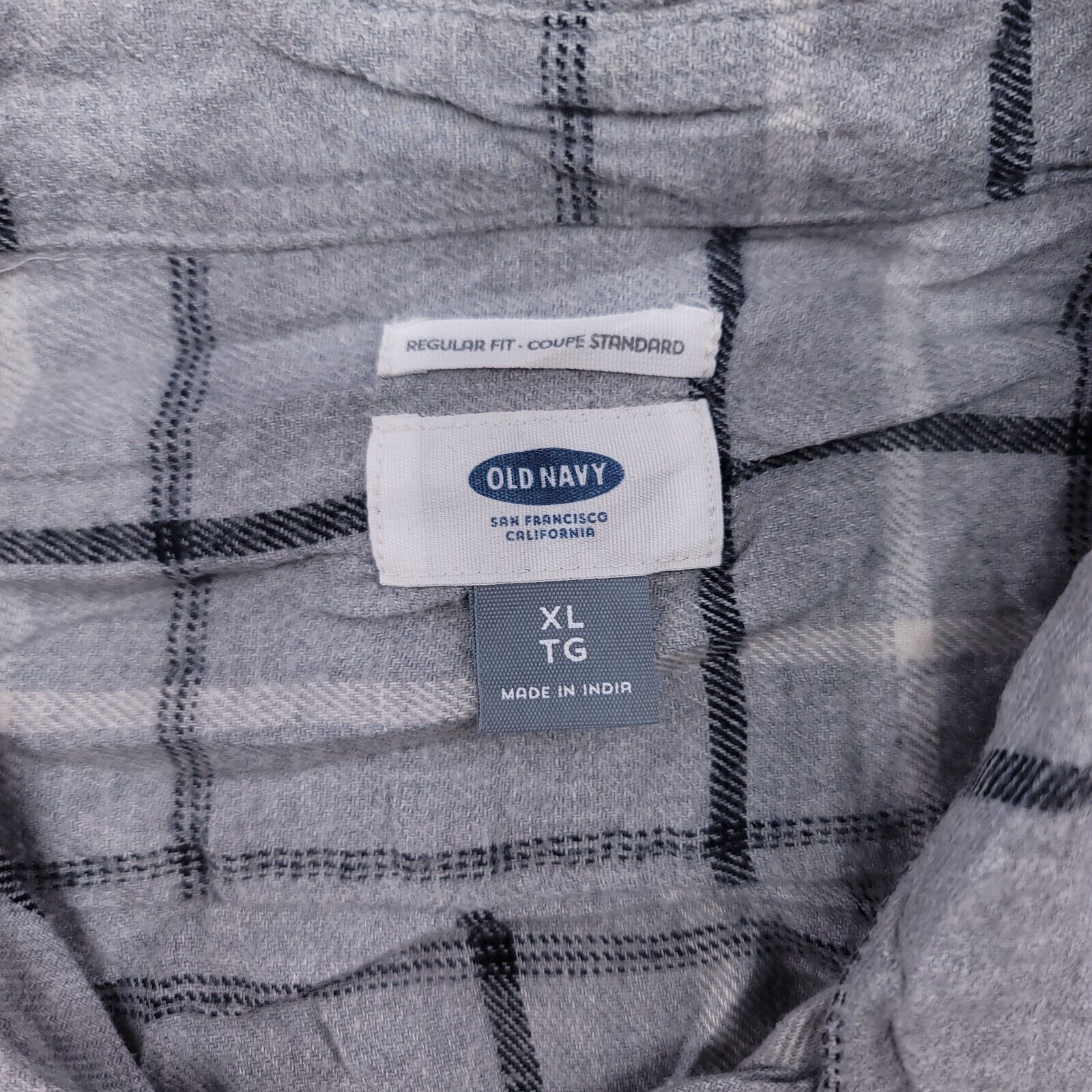 Old Navy Old Navy Windowpane Flannel Shirt Mens Size Extra Large XL Size US XL / EU 56 / 4 - 3 Thumbnail