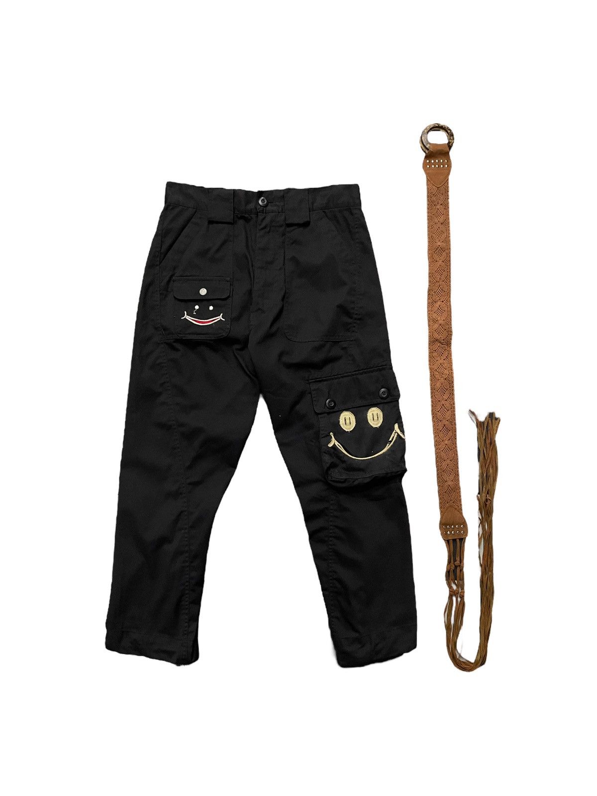 Edition Japan × Japanese Brand Up Start Smile Japan Drop Crotch Baggy Cargo & Tassel Belt Size US 32 / EU 48 - 3 Thumbnail