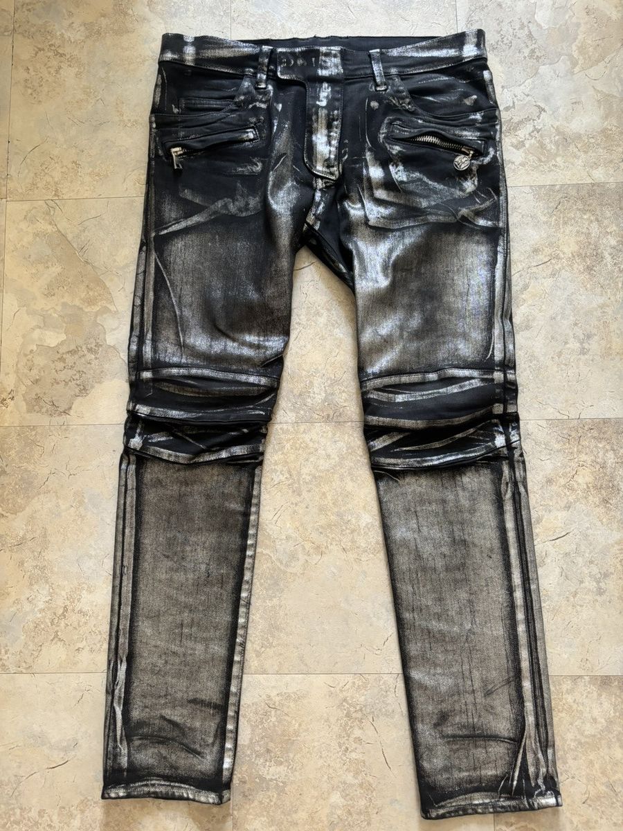 Balmain Balmain SS11 Eagle Coin Biker Jeans | Grailed
