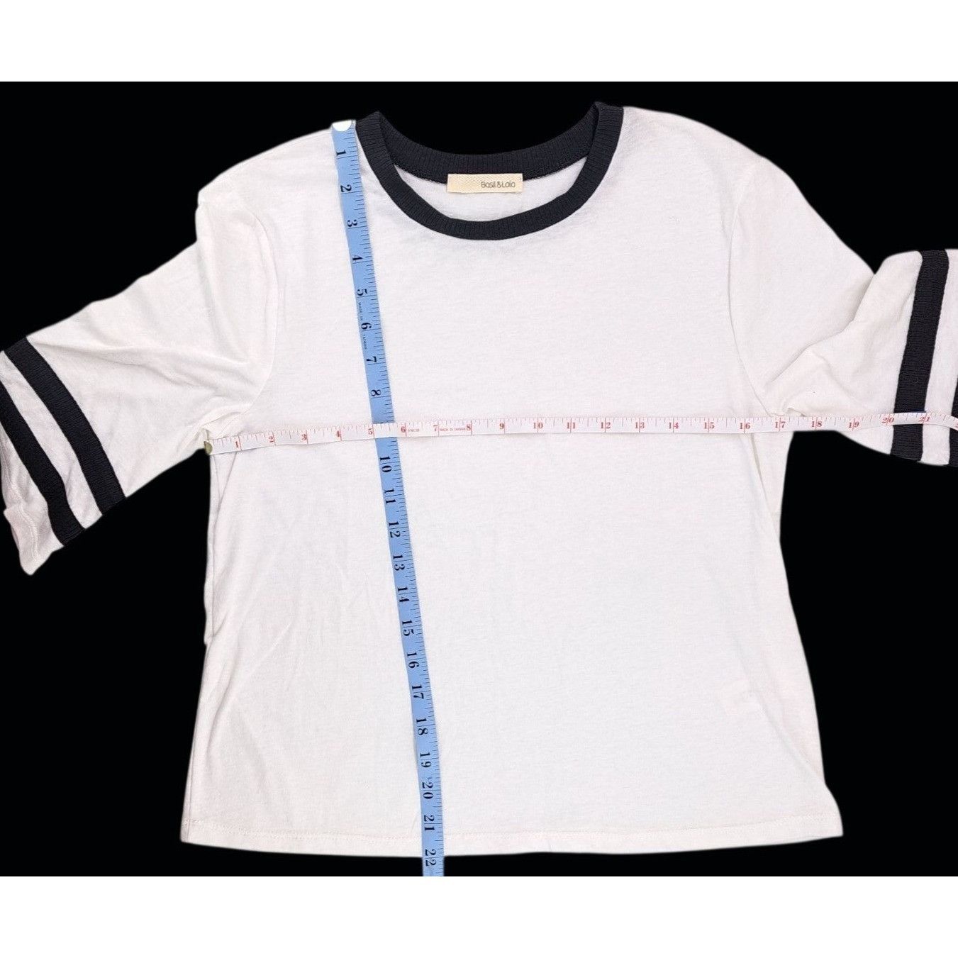 Other Basil Lola White Black Striped Varsity Top Women Size Small Size S / US 4 / IT 40 - 4 Thumbnail