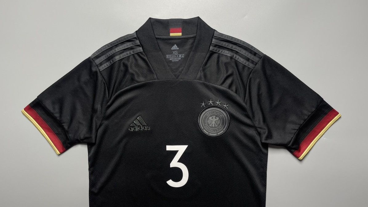 Adidas GERMANY ADIDAS 2020 EURO FOOTBALL AWAY JERSEY #3 HECTOR Size US XS / EU 42 / 0 - 3 Thumbnail