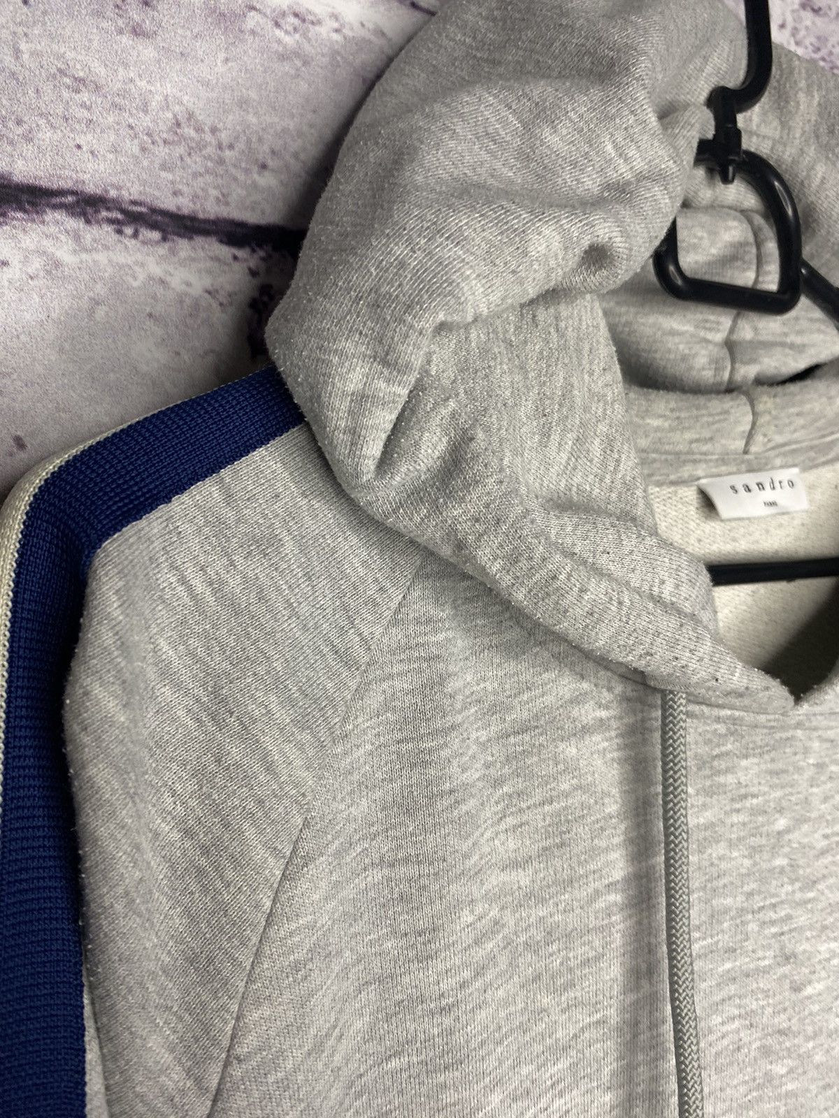 Sandro Men's grey luxury lampas hoodie Sandro vintage Size US L / EU 52-54 / 3 - 12 Thumbnail