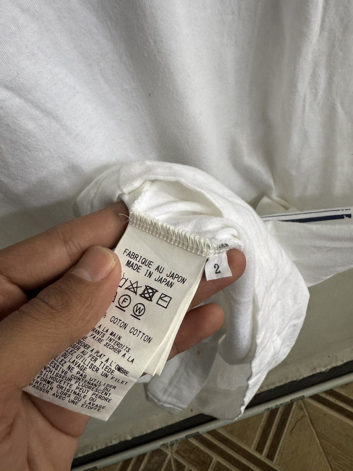 Yohji Yamamoto YOHJI YAMAMOTO BARCODE MOTIF WHITE T SHIRT Size US M / EU 48-50 / 2 - 7 Thumbnail