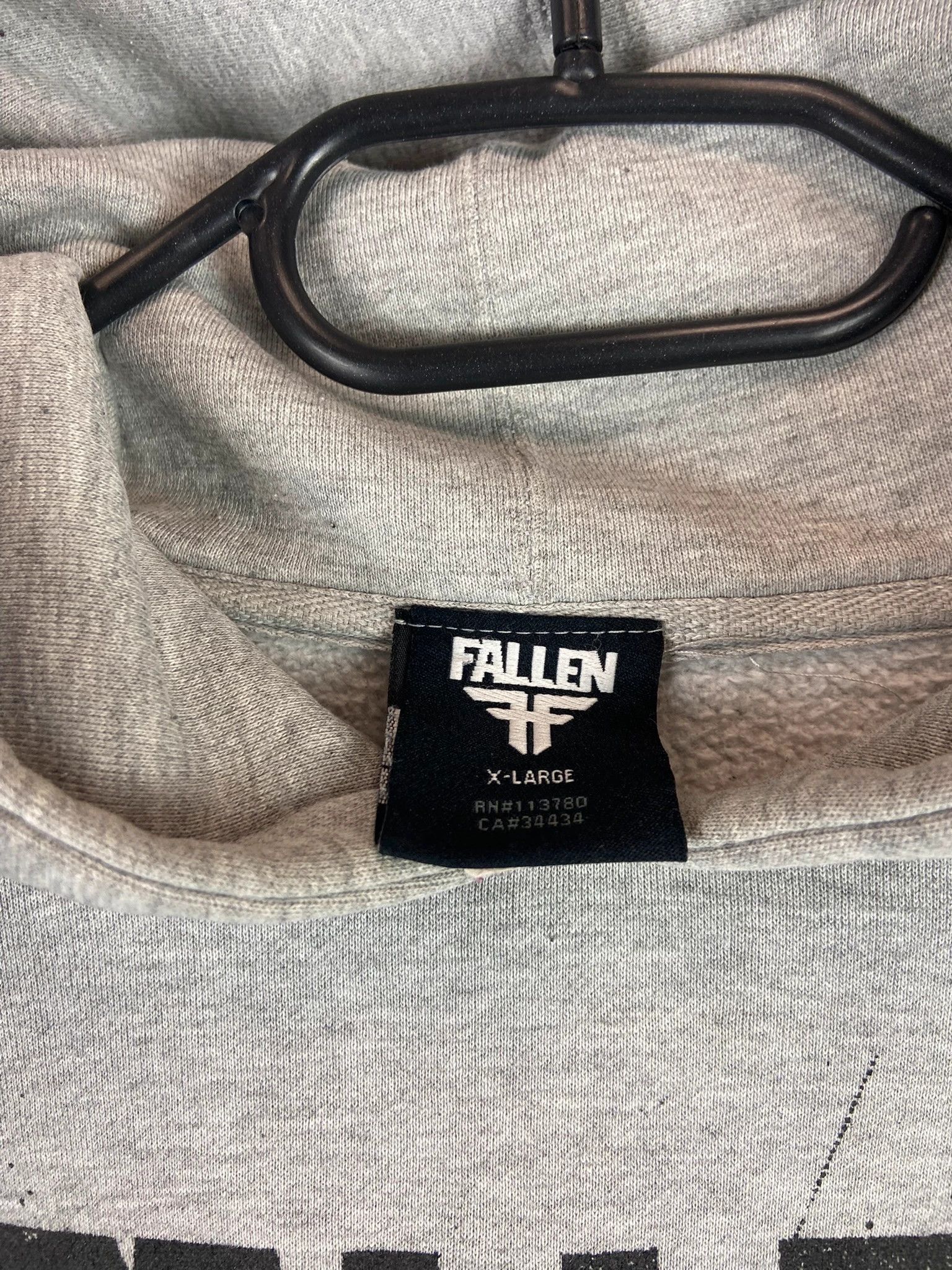 Fallen Fallen Skate Hoodie Grey XL Print Front Size US XL / EU 56 / 4 - 4 Thumbnail