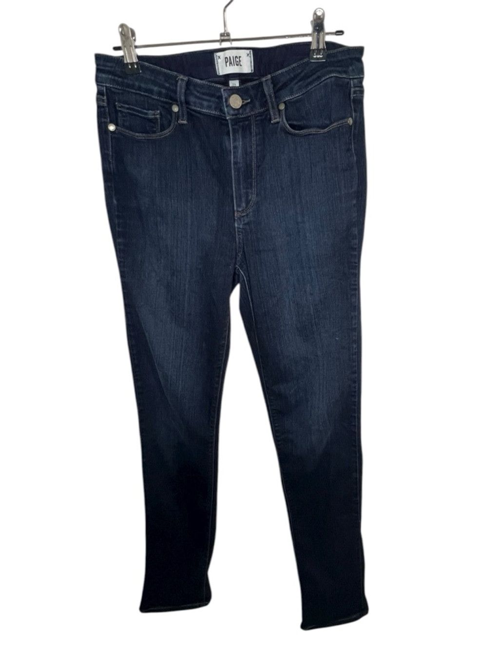 Paige PAIGE Dark Wash Hoxton Straight Leg Midrise Stretchy Jeans Size 29" - 1 Thumbnail