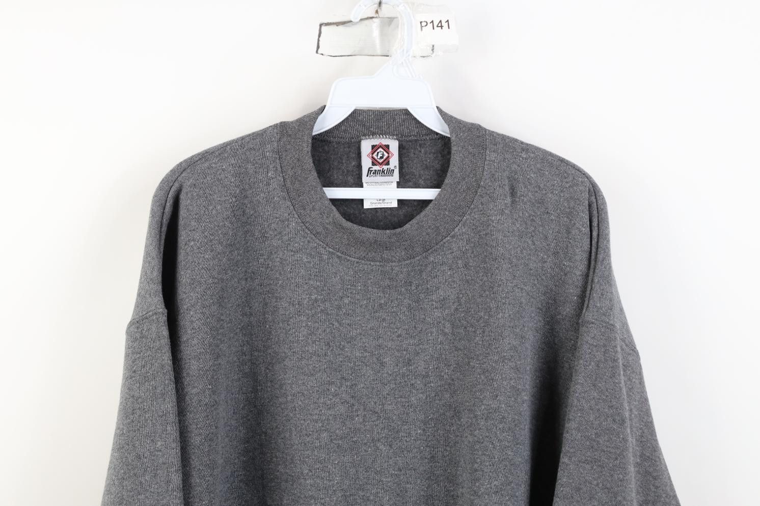 Vintage Deadstock Vintage 90s Streetwear Heavyweight Sweatshirt Gray Size US L / EU 52-54 / 3 - 2 Thumbnail