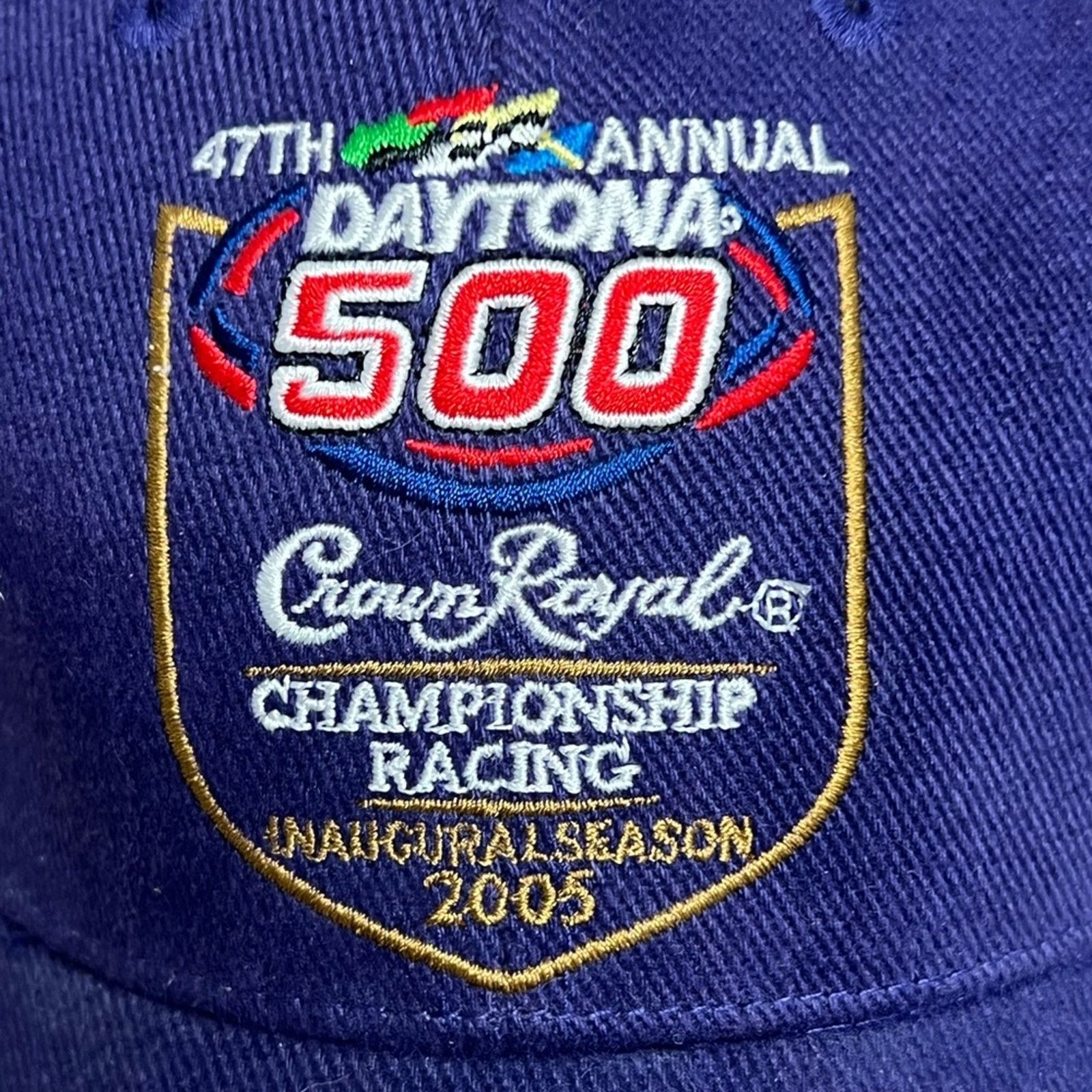 Other Vintage Y2k Nascar Daytona 500 Crown Royal Racing Hat Cap Size ONE SIZE - 3 Thumbnail