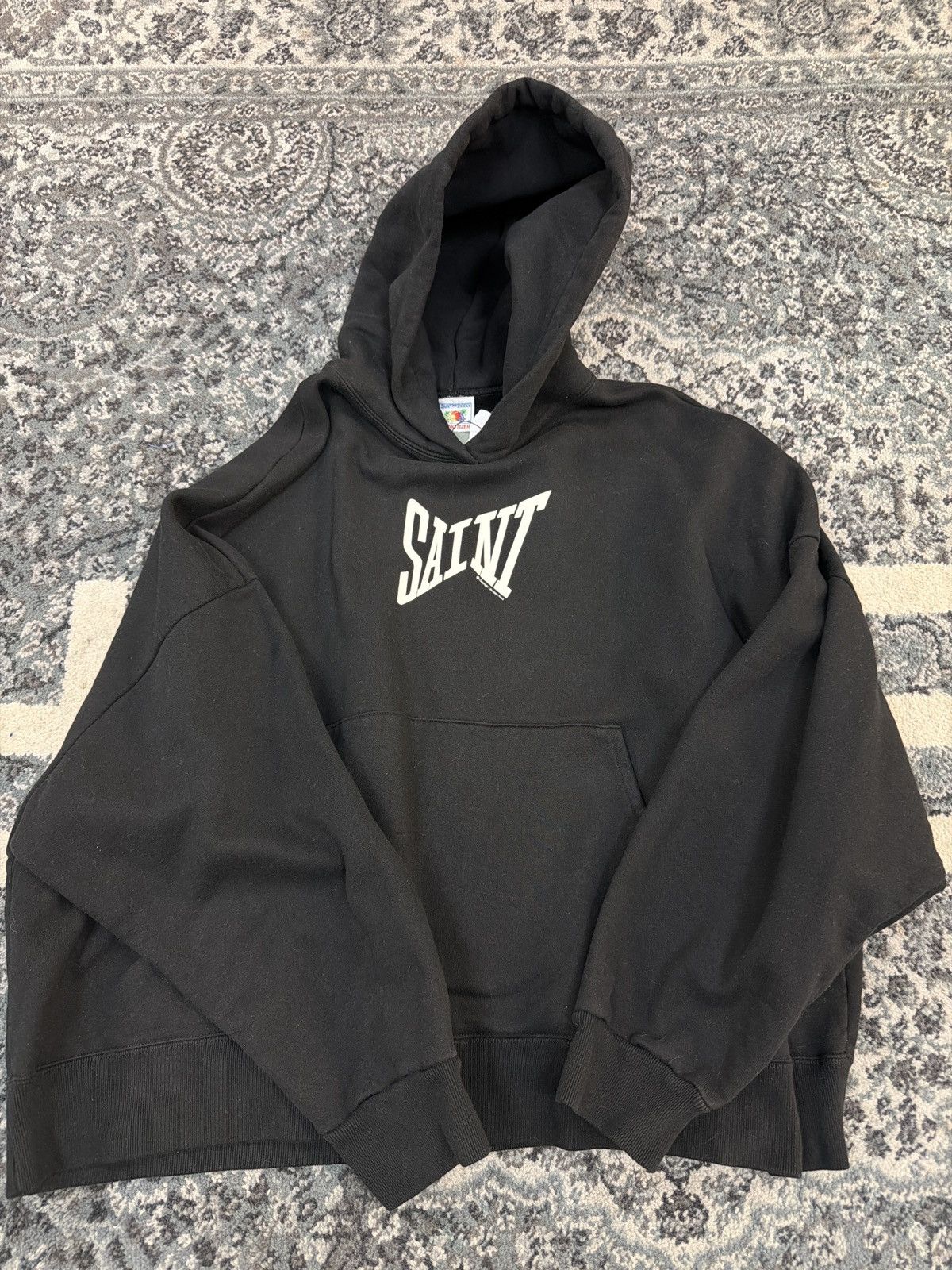 Saint Michael Saint Michael ribbon hooded sweatshirt black white Size US M / EU 48-50 / 2 - 1 Thumbnail