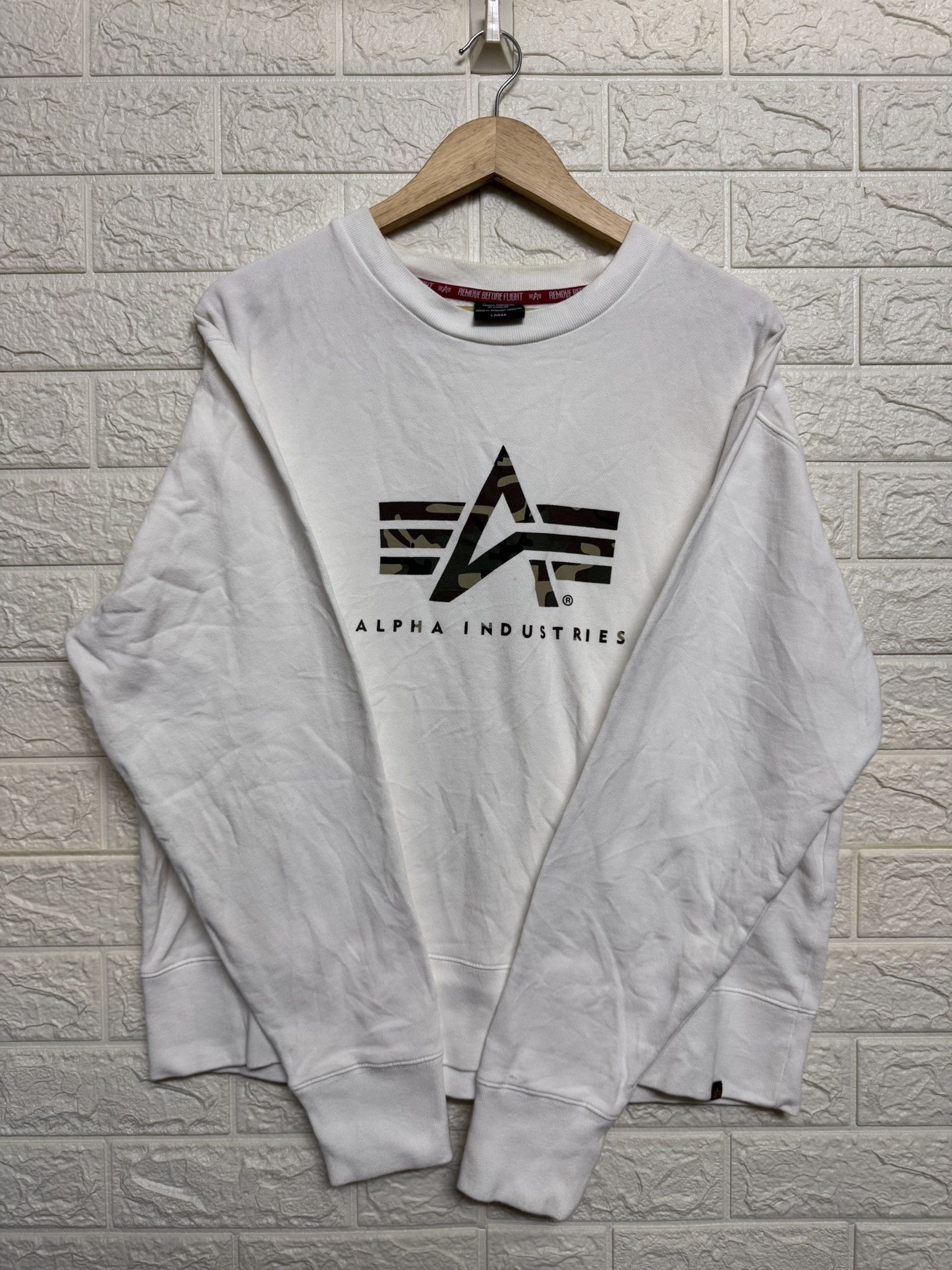 Alpha Industries Alpha Big Camou Logo Sweatshirt Size US L / EU 52-54 / 3 - 5 Thumbnail