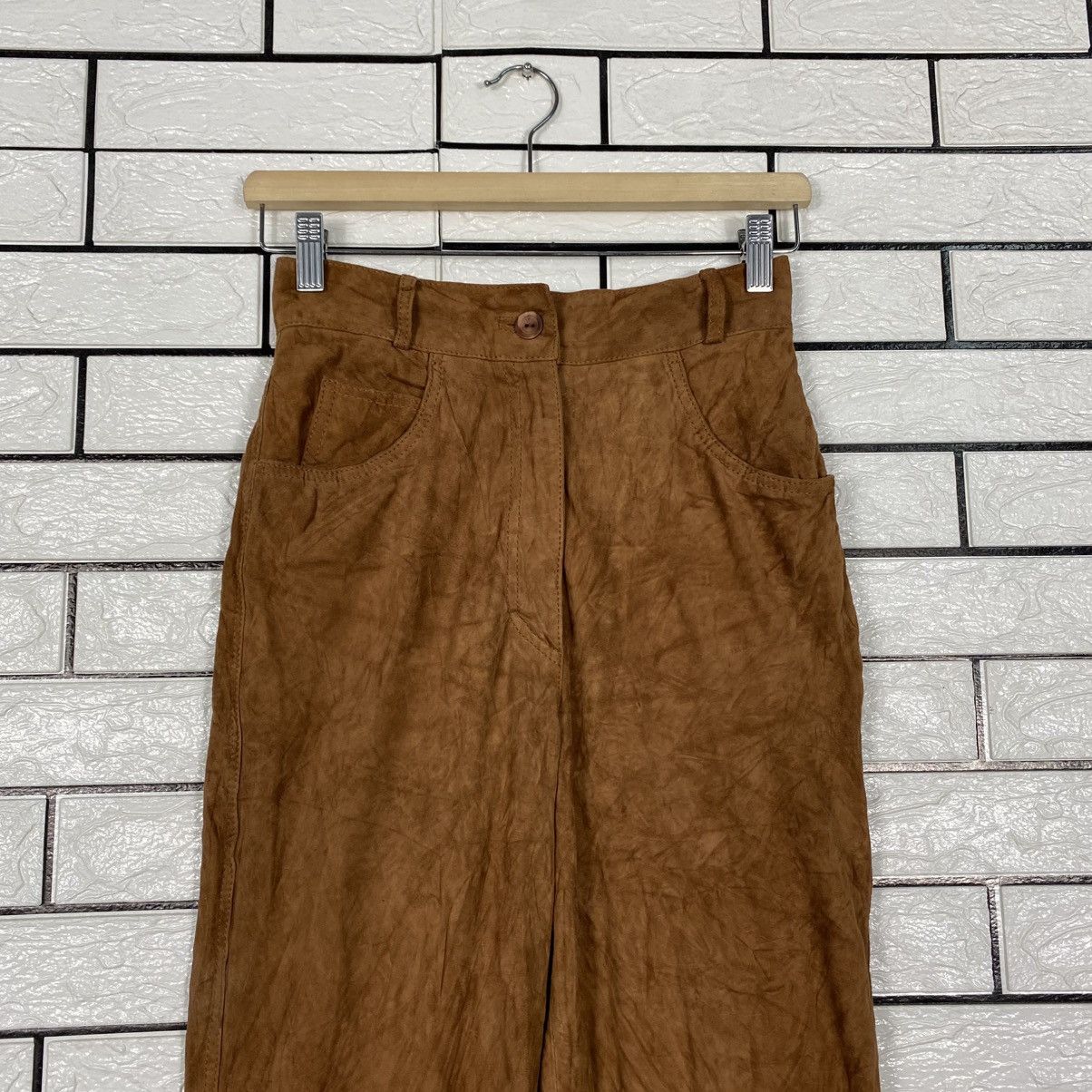 Vera Pelle Denim Intalia in Pelle Leather Biker Pants Pelle Pelle Size US 26 / EU 42 - 5 Thumbnail