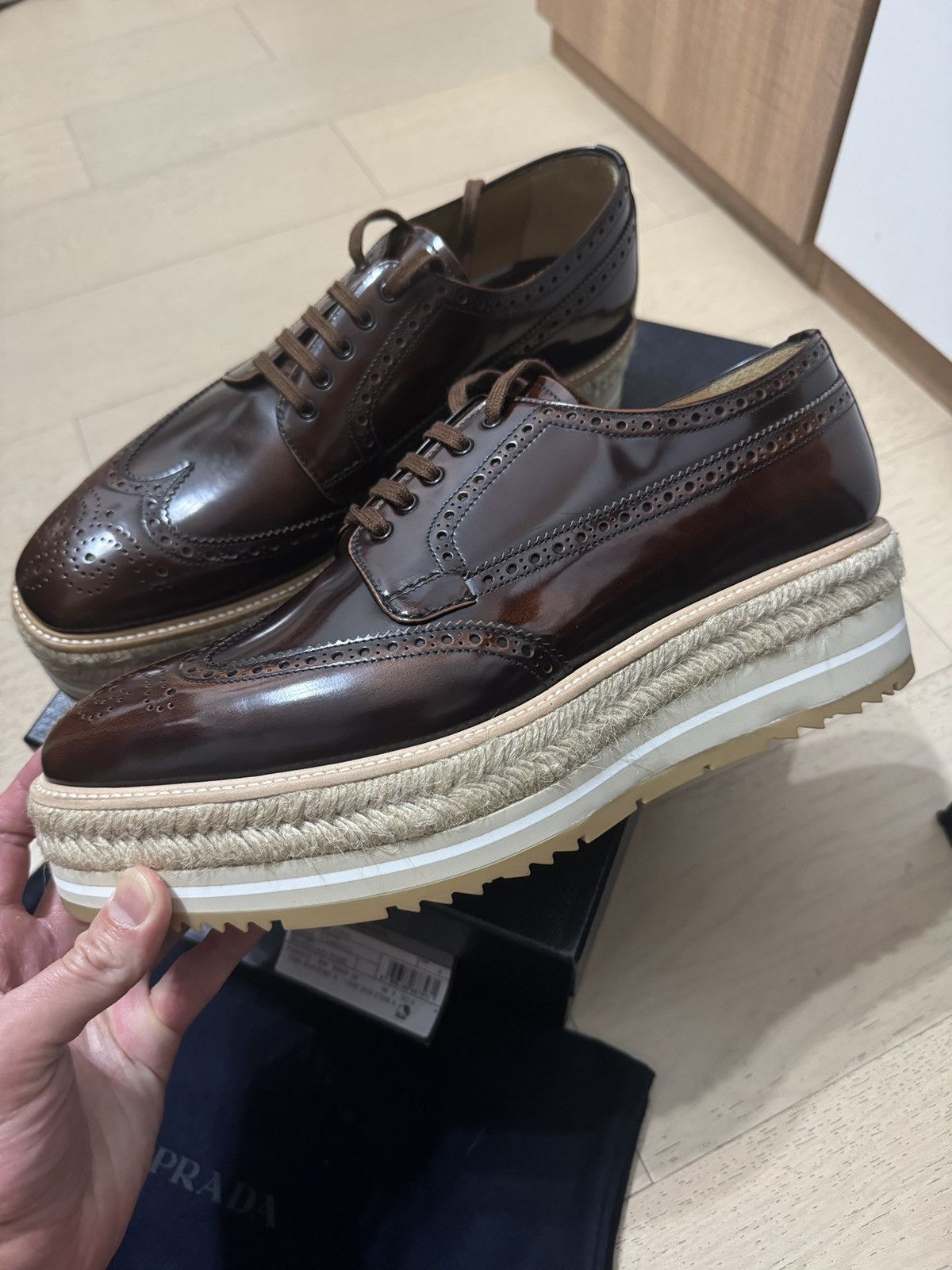 Prada Prada platform brogues dress shoe Size US 10 / EU 43 - 3 Thumbnail