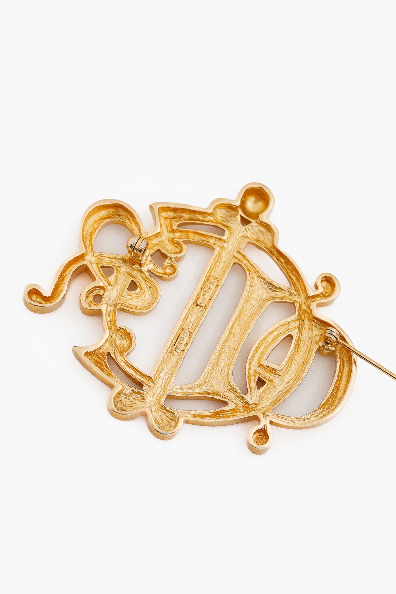 Dior Christian Dior Vintage Gold-Tone Insignia Brooch Size ONE SIZE - 3 Thumbnail