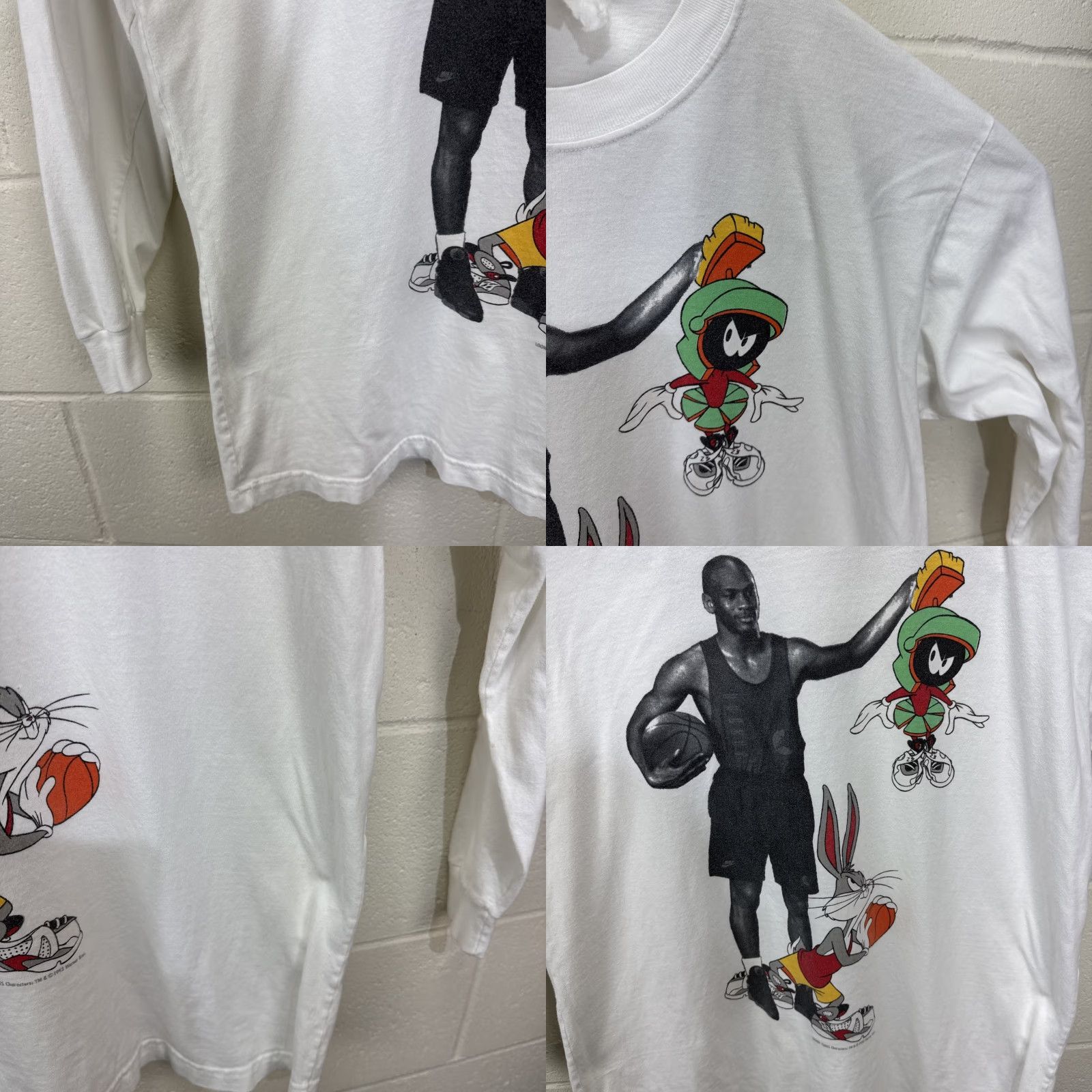 Nike VINTAGE Nike Michael Jordan Space Jam T-Shirt Men Large White 90s Looney Tunes Bugs Bunny Size US L / EU 52-54 / 3 - 8 Thumbnail