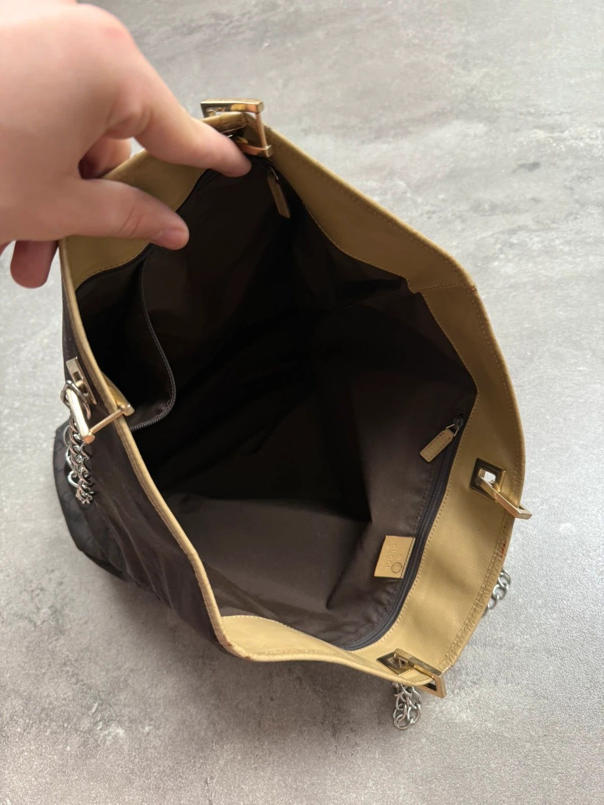 Gucci Gucci hand bag monogram vintage street wear old money Size ONE SIZE - 9 Thumbnail
