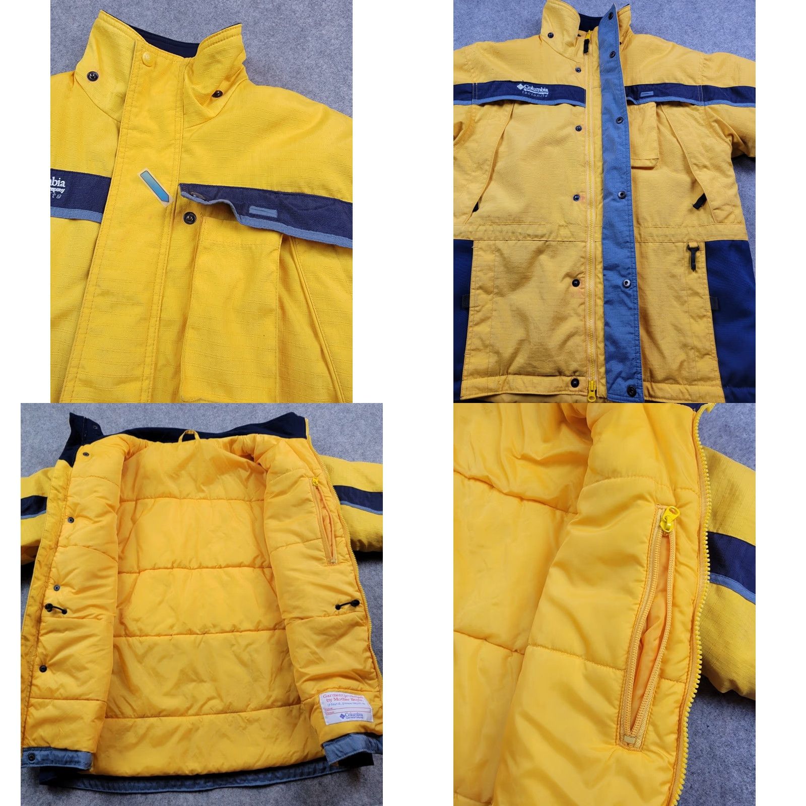 Vintage Columbia Jacket Mens Large Yellow Full Zip Nylon Softshell Outdoor Puffer Insulated Pockets Logo Outdoor Size US L / EU 52-54 / 3 - 9 Thumbnail