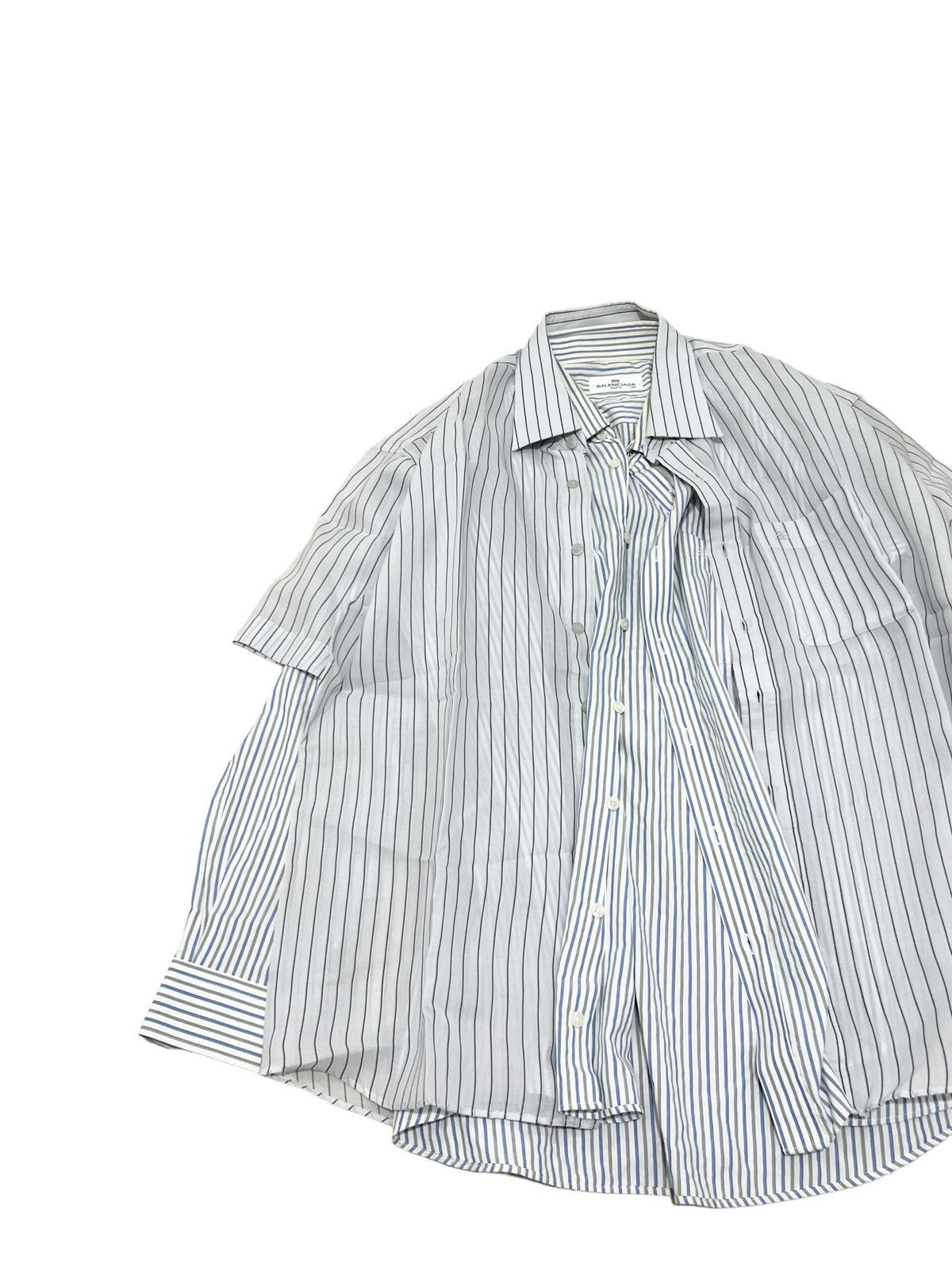 Balenciaga Balenciaga Hybrid Double Layer Shirt Size US L / EU 52-54 / 3 - 4 Thumbnail