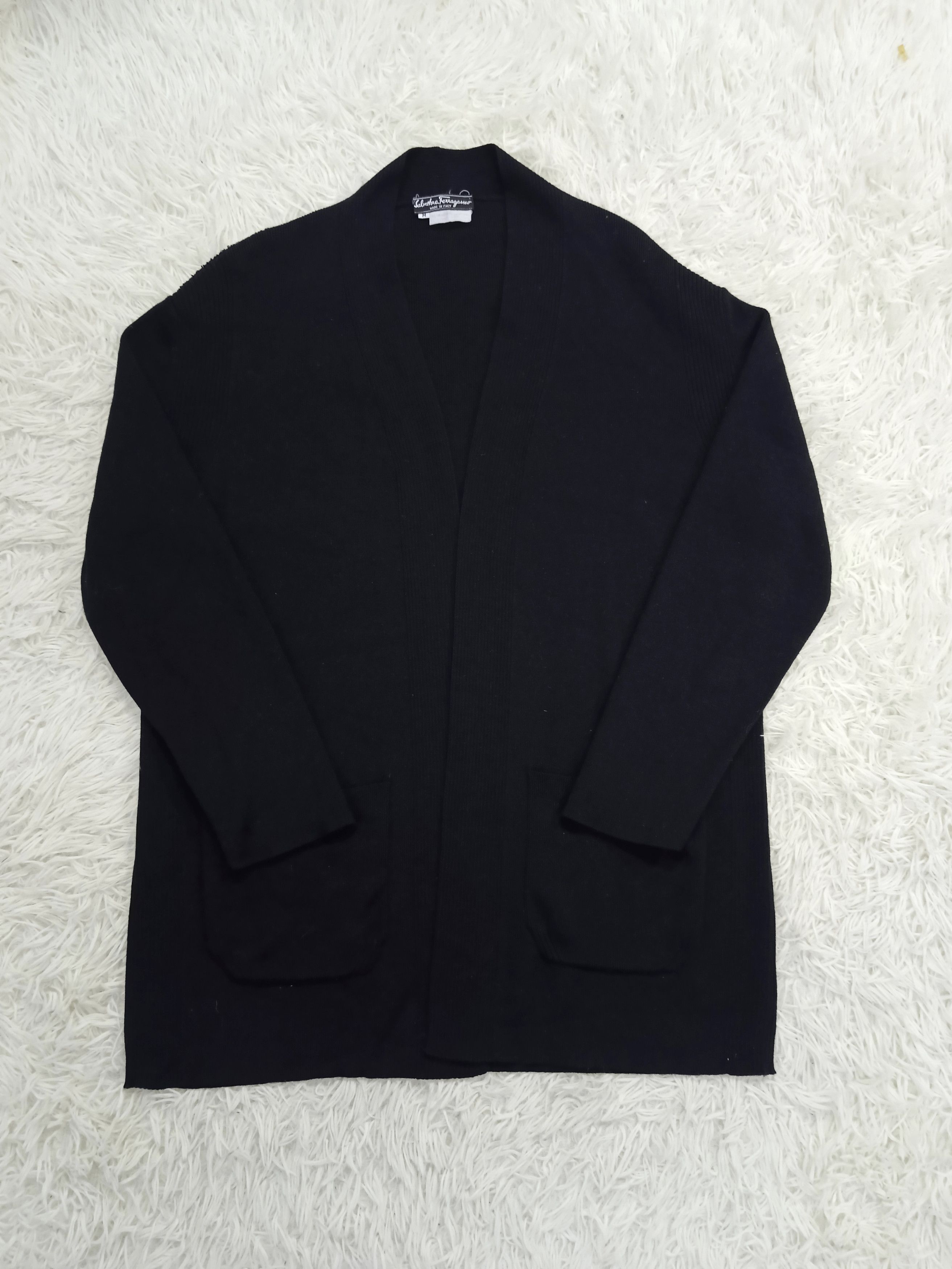 Salvatore Ferragamo Salvatore Ferragamo Black Cardigan Knit Size M / US 6-8 / IT 42-44 - 1 Thumbnail