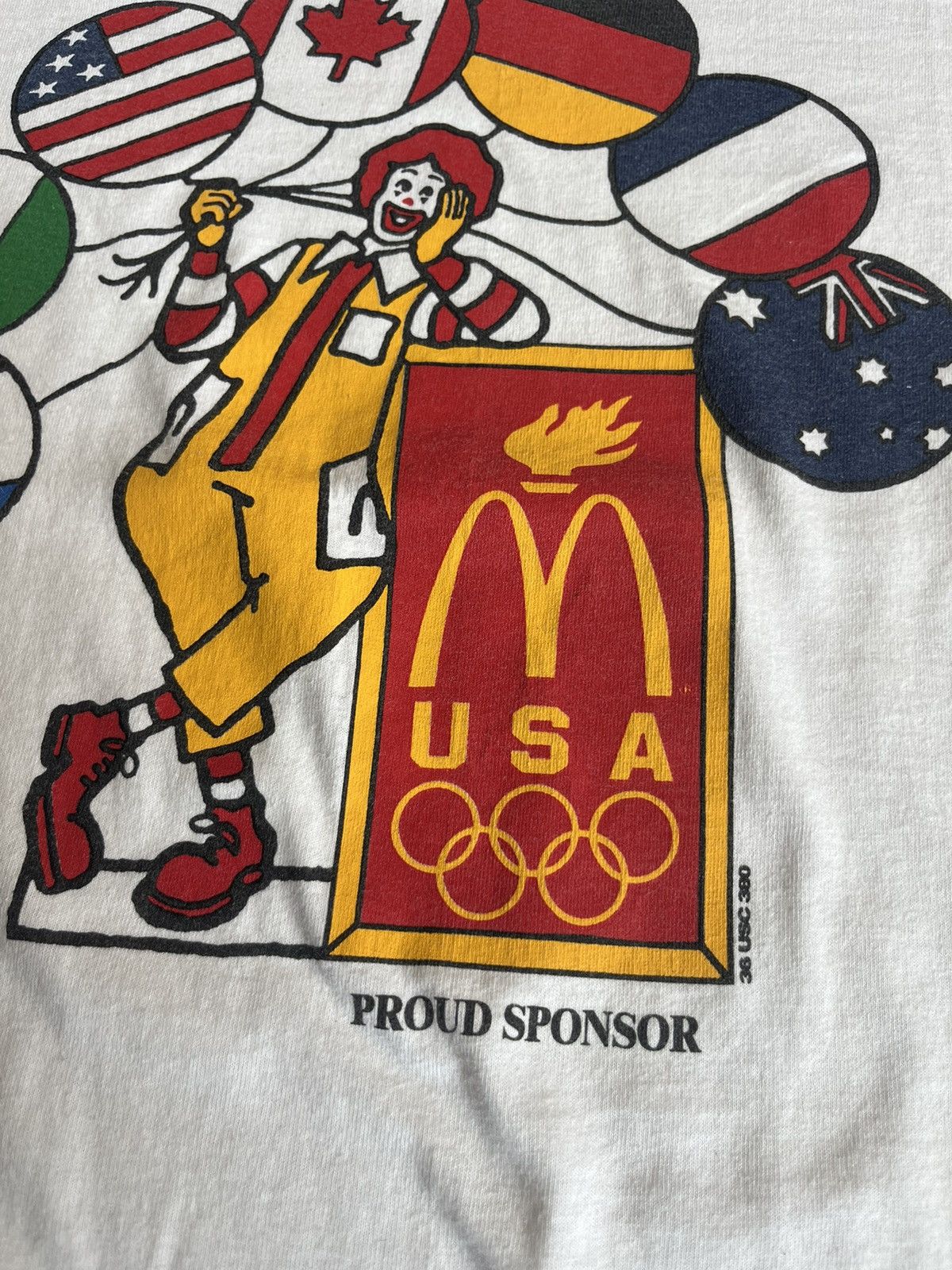 Junk Food Vintage McDonald’s USA Olympic Proud Sponsor 90’s Tshirt Size US XL / EU 56 / 4 - 6 Thumbnail
