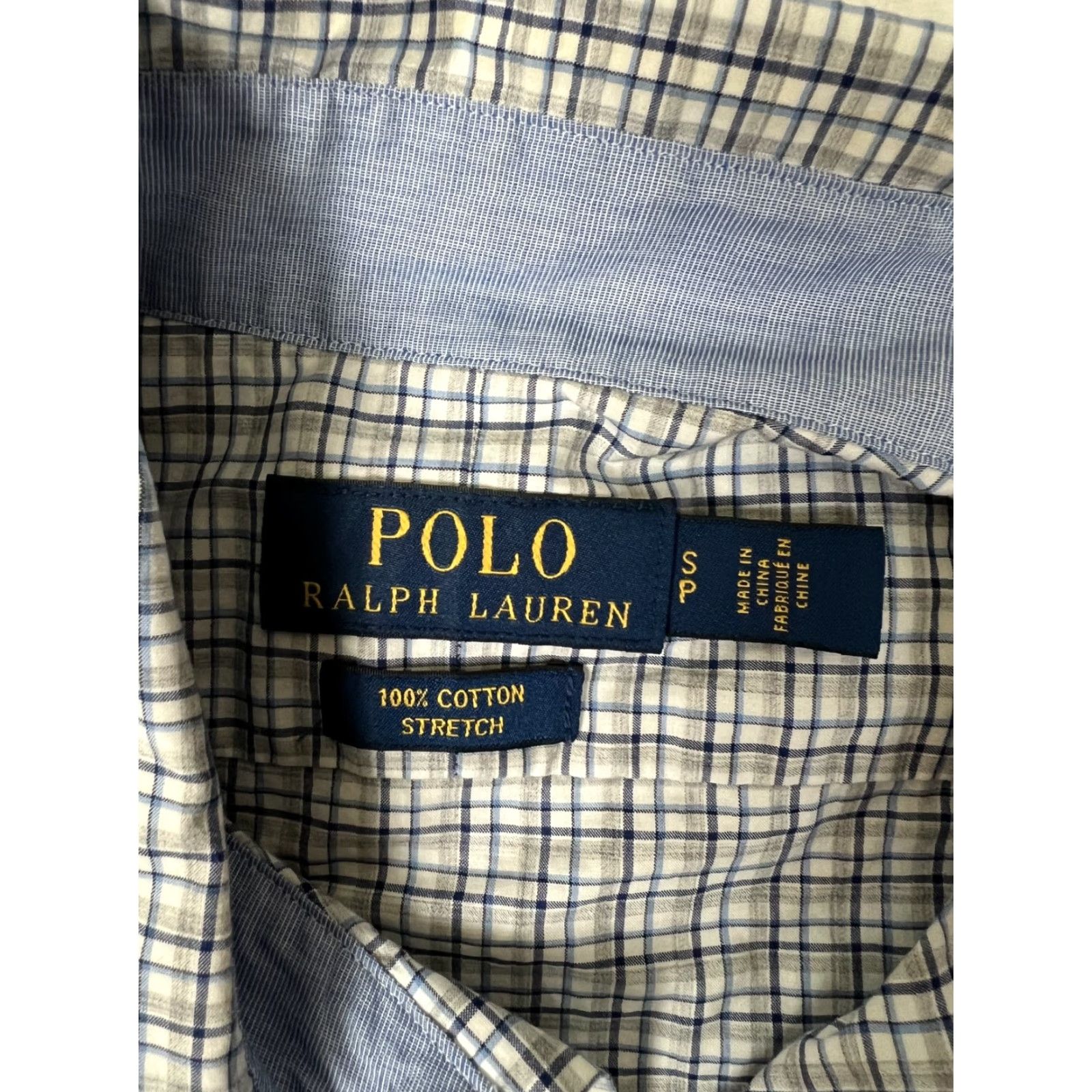 Polo Ralph Lauren Polo Ralph Lauren Button-Down Shirt Mens Small Plaid Blue White Gray Classic Button-Up Long Sleeve, Cotton, Regular Fit, Casual, All Seasons Size US XXL / EU 58 / 5 - 3 Thumbnail