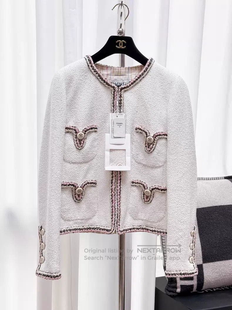 Chanel Chanel Sequin embroidery four-pocket rolled-edge woven lon Size XXS / US 00 / IT 34 - 1 Thumbnail