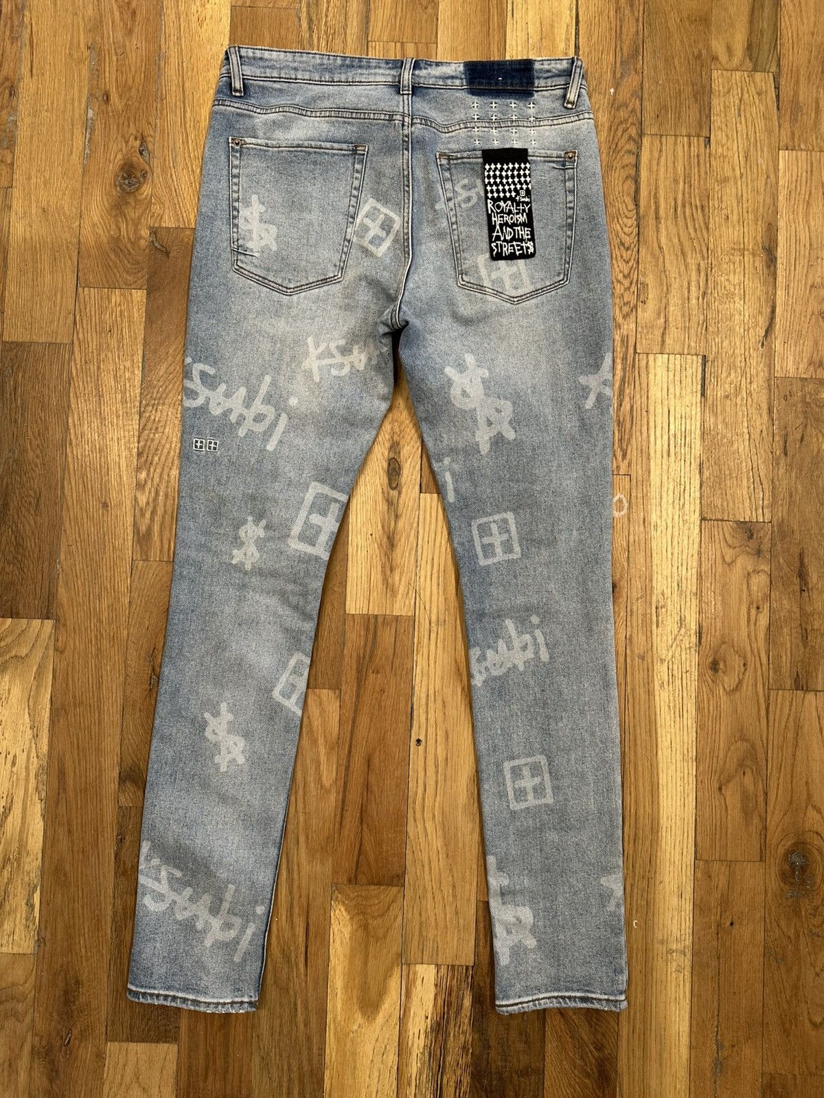 Ksubi Ksubi AOP Logos Blue Denim Jeans Size 34 Size US 34 / EU 50 - 2 Thumbnail