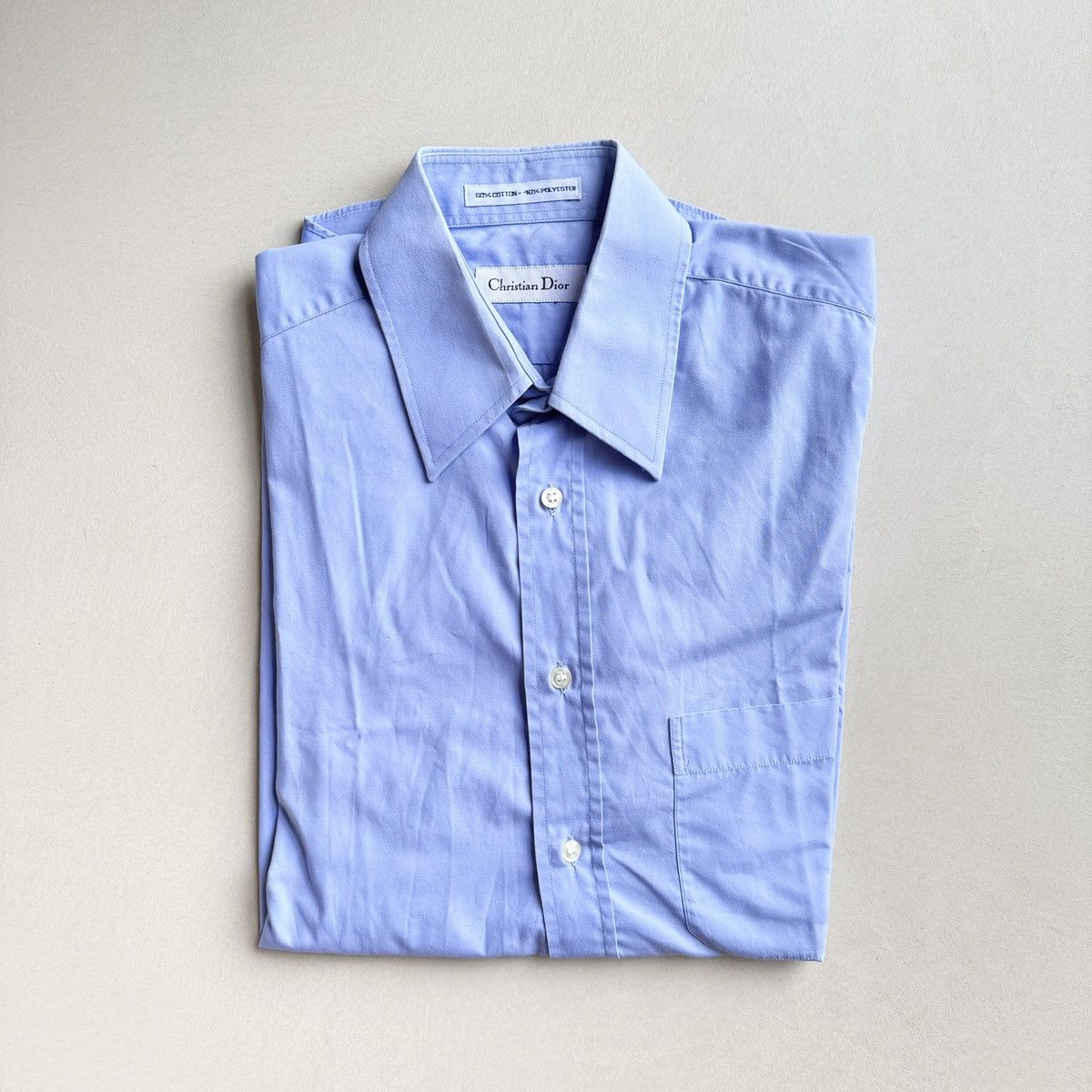 Christian Dior Monsieur Christian Dior Blue Dress Shirts Size US M / EU 48-50 / 2 - 2 Thumbnail