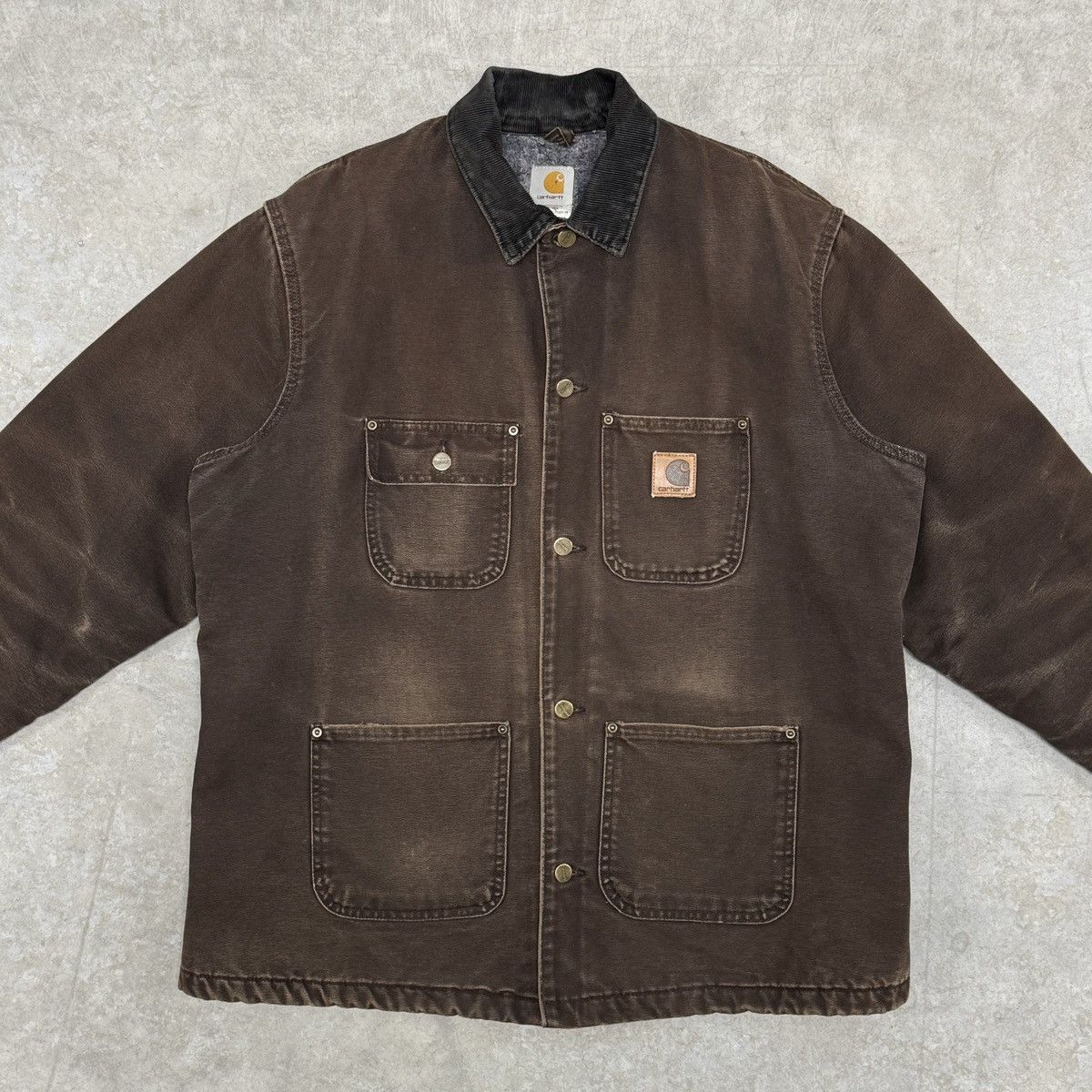 Carhartt Vintage Carhartt Chore Jacket Faded Size US L / EU 52-54 / 3 - 4 Thumbnail