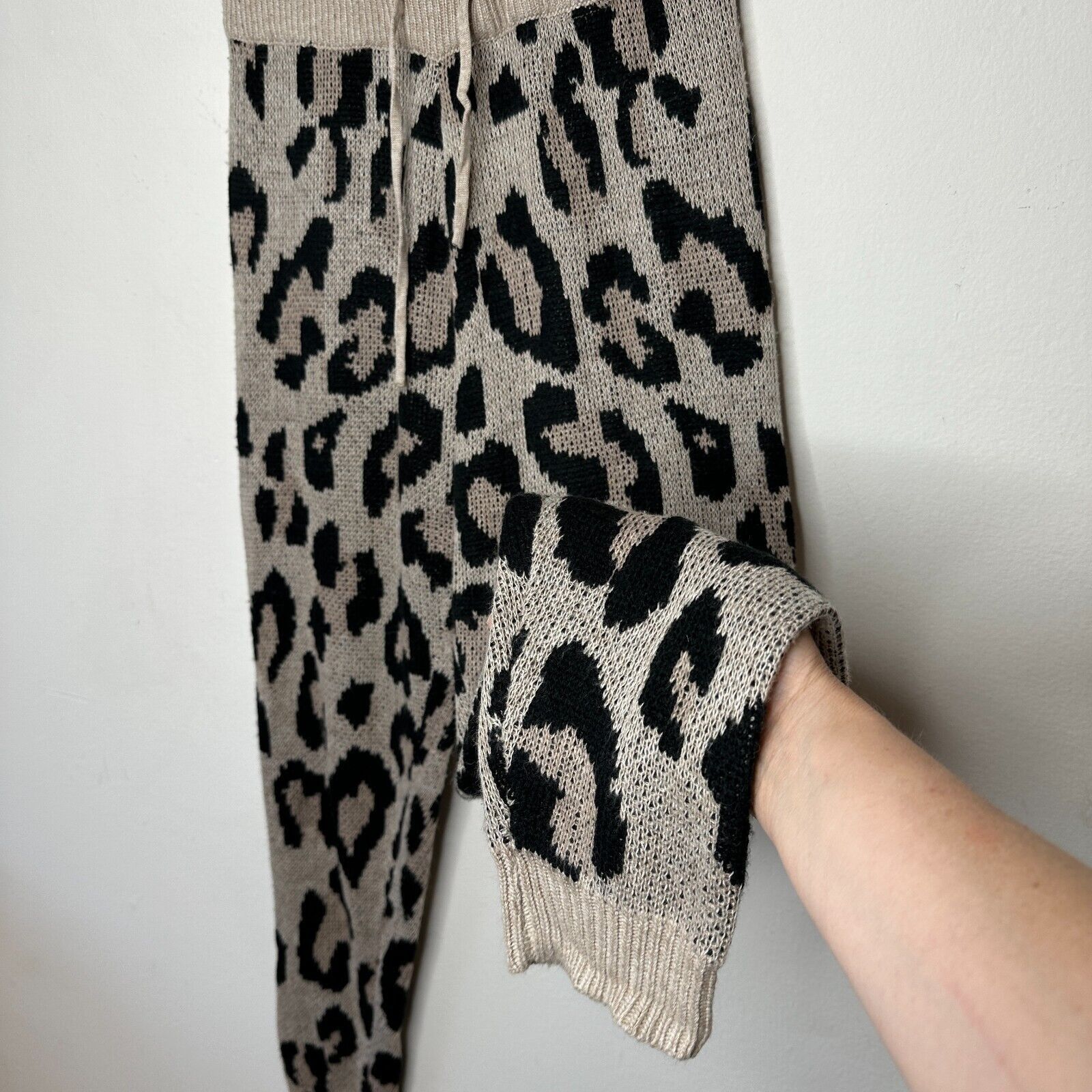 Other Olivaceous Cheetah Print Jogger Pajama Pant Drawstring L Size 36" / US 14 / IT 50 - 2 Thumbnail