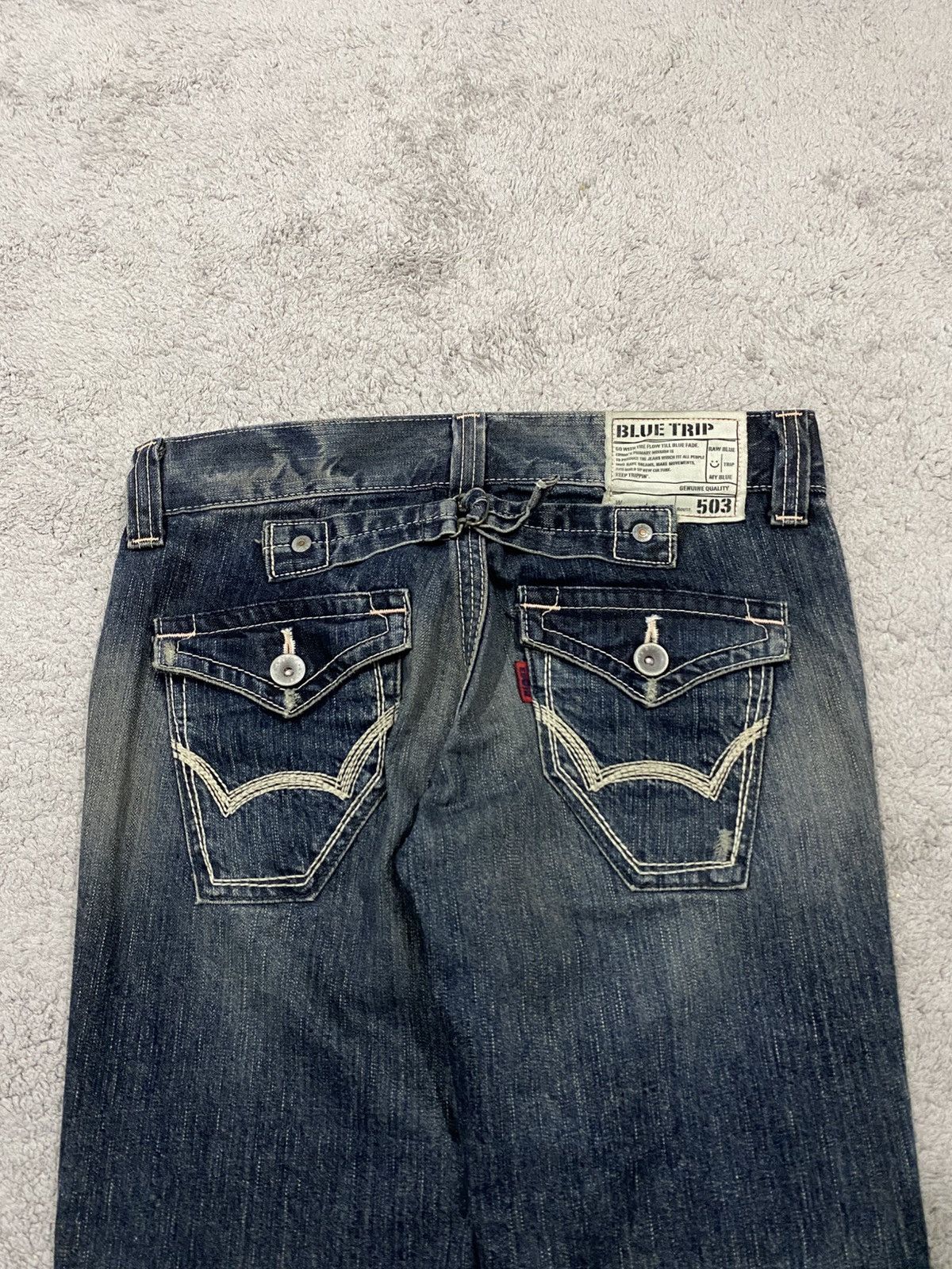 Edwin NEED GONE ‼️ Edwin 503 Blue Trip Black Flare Washed Denim Size US 31 - 2 Thumbnail