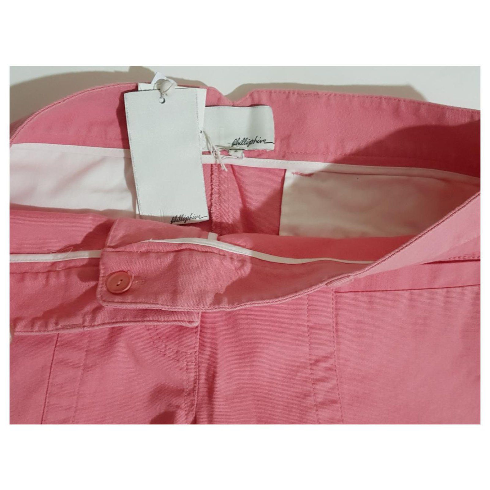 3.1 Phillip Lim Pink cotton trousers Size 28" / US 6 / IT 42 - 3 Thumbnail