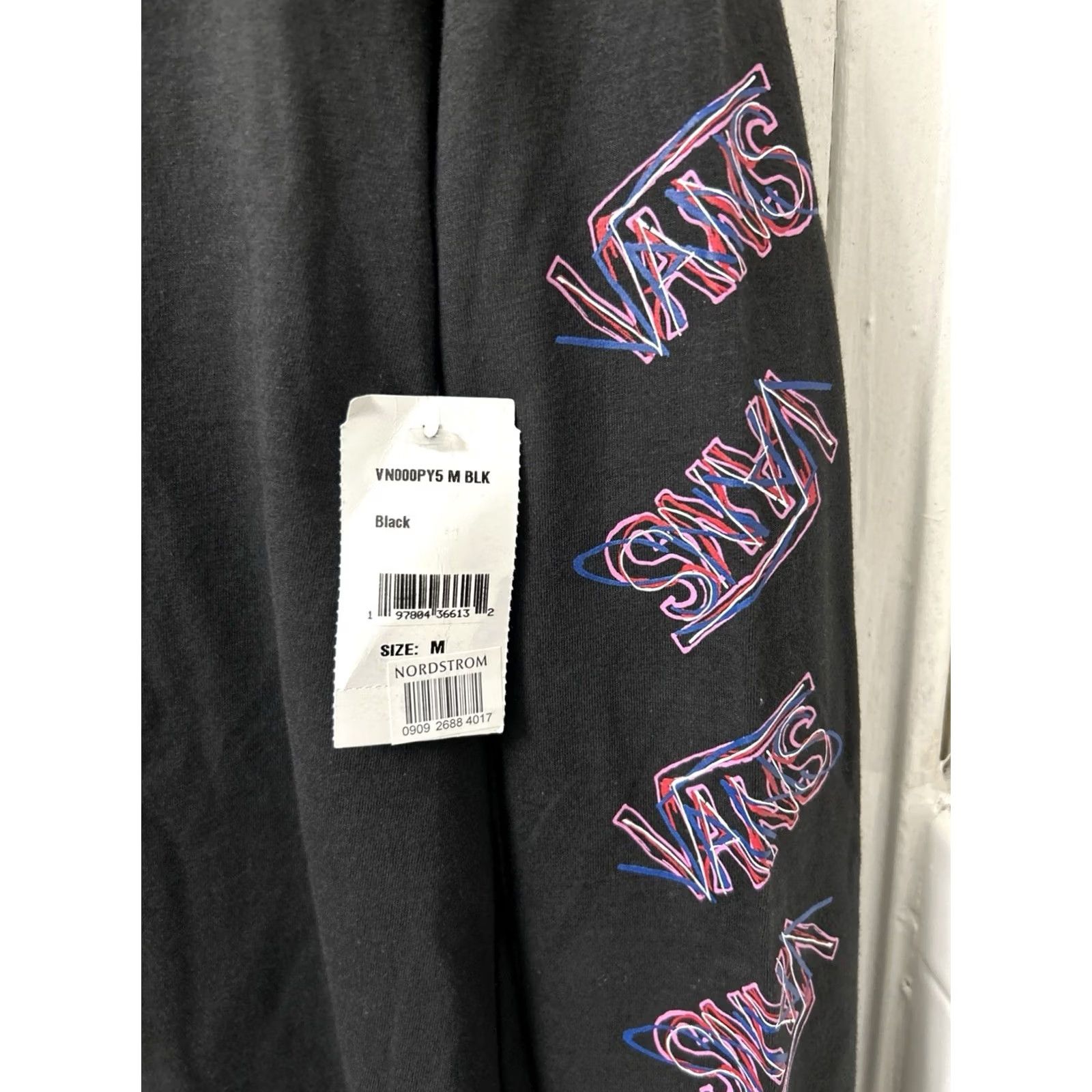 Vans Vans Off The Wall Shirt Womens Medium Black Pink Blue Long Sleeve NWT Crew Neck Graphic Size M / US 6-8 / IT 42-44 - 4 Thumbnail