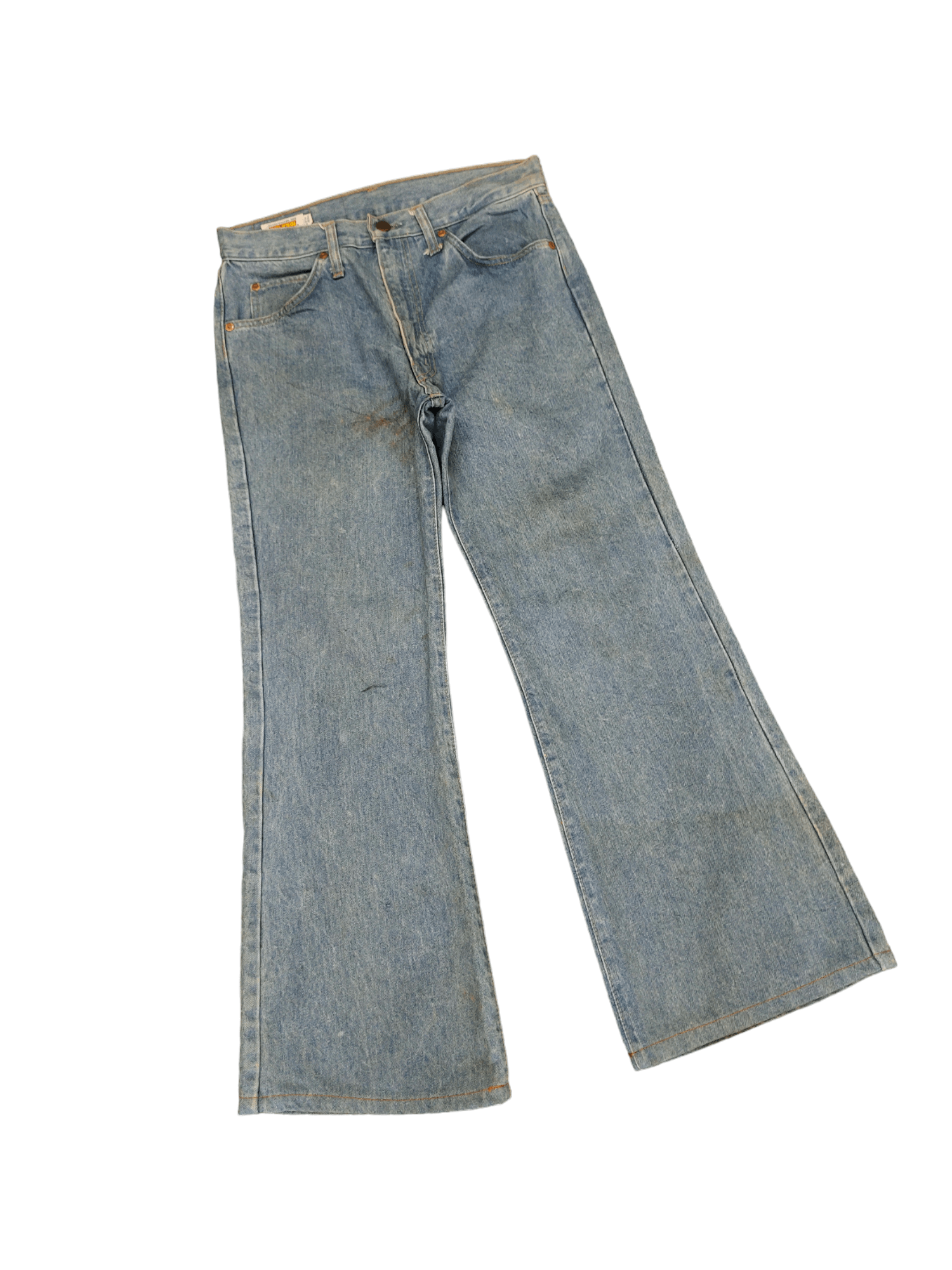 Le Grande Bleu (L.G.B.) Flare Jeans Big John Big-Washing Denim Bootcut 1990s Size US 30 / EU 46 - 3 Thumbnail
