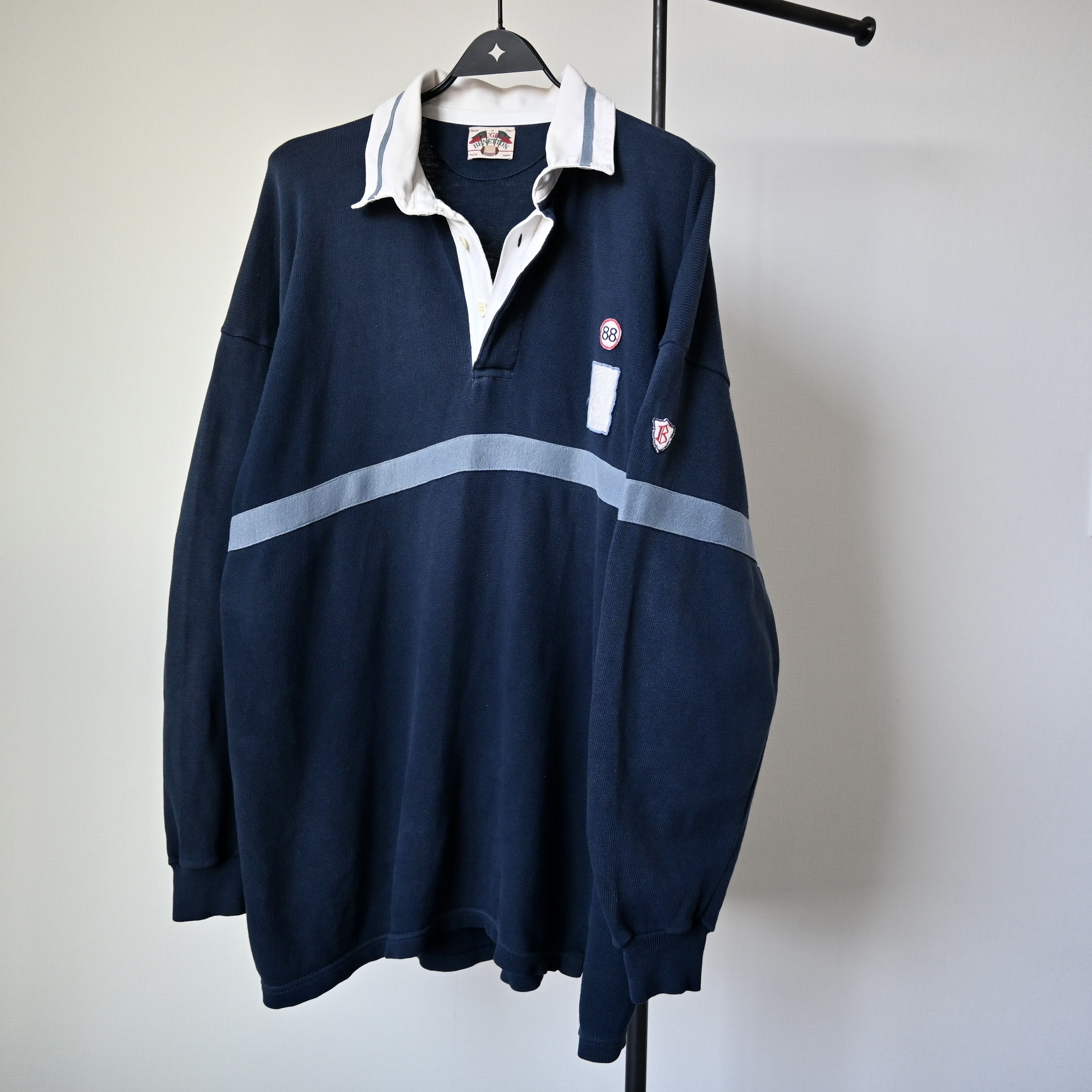 United Colors Of Benetton VTG 1990s United Colors Of Benetton rugby shirt Size US XL / EU 56 / 4 - 17 Thumbnail