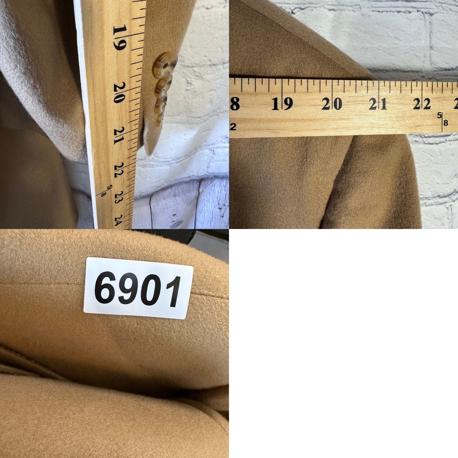 Nordstrom Nordstrom Loro Piana 100% Cashmere Sport Coat Blazer Mens 48R Camel Beige Two-Button Notch Lapel Classic Coat, USA Made Size 48R - 9 Thumbnail