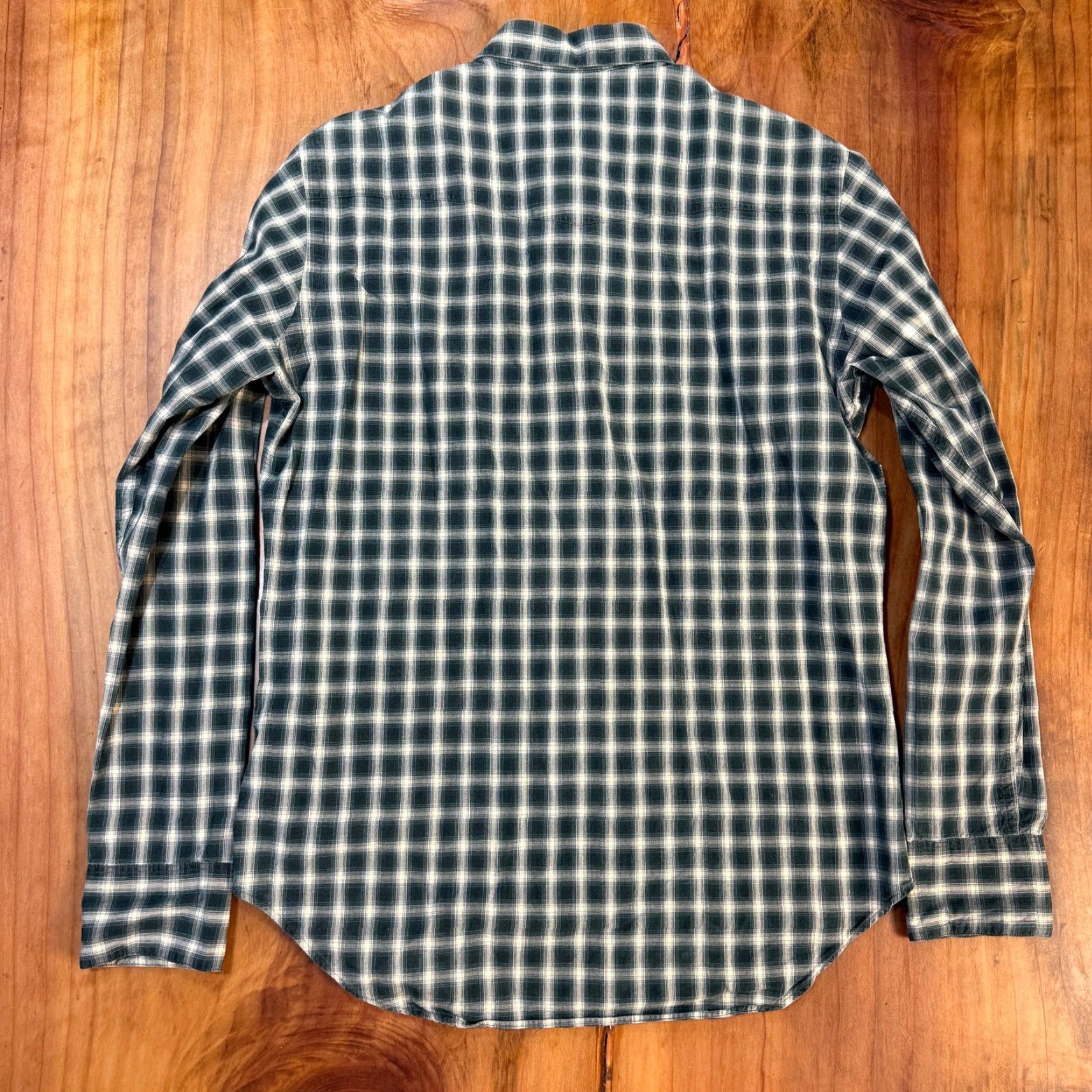 Vintage Polo Shirt Mens S Western Plaid Cotton Pearl Snap Green 41in Chest Classic Size US S / EU 44-46 / 1 - 5 Thumbnail