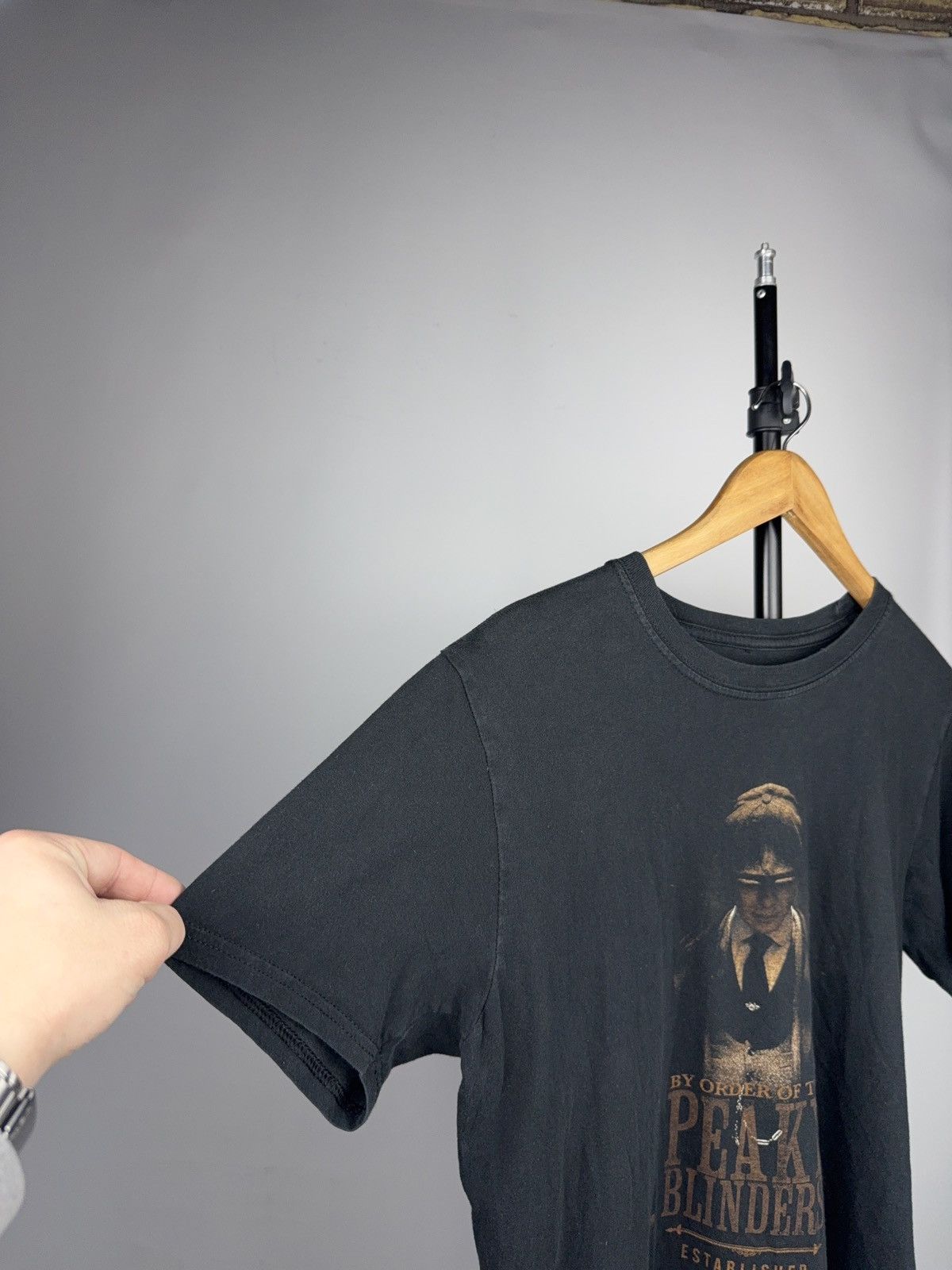 Vintage 00s Peaky Blinders Thomas Shelby Graphic T-Shirt Faded Size US L / EU 52-54 / 3 - 5 Thumbnail
