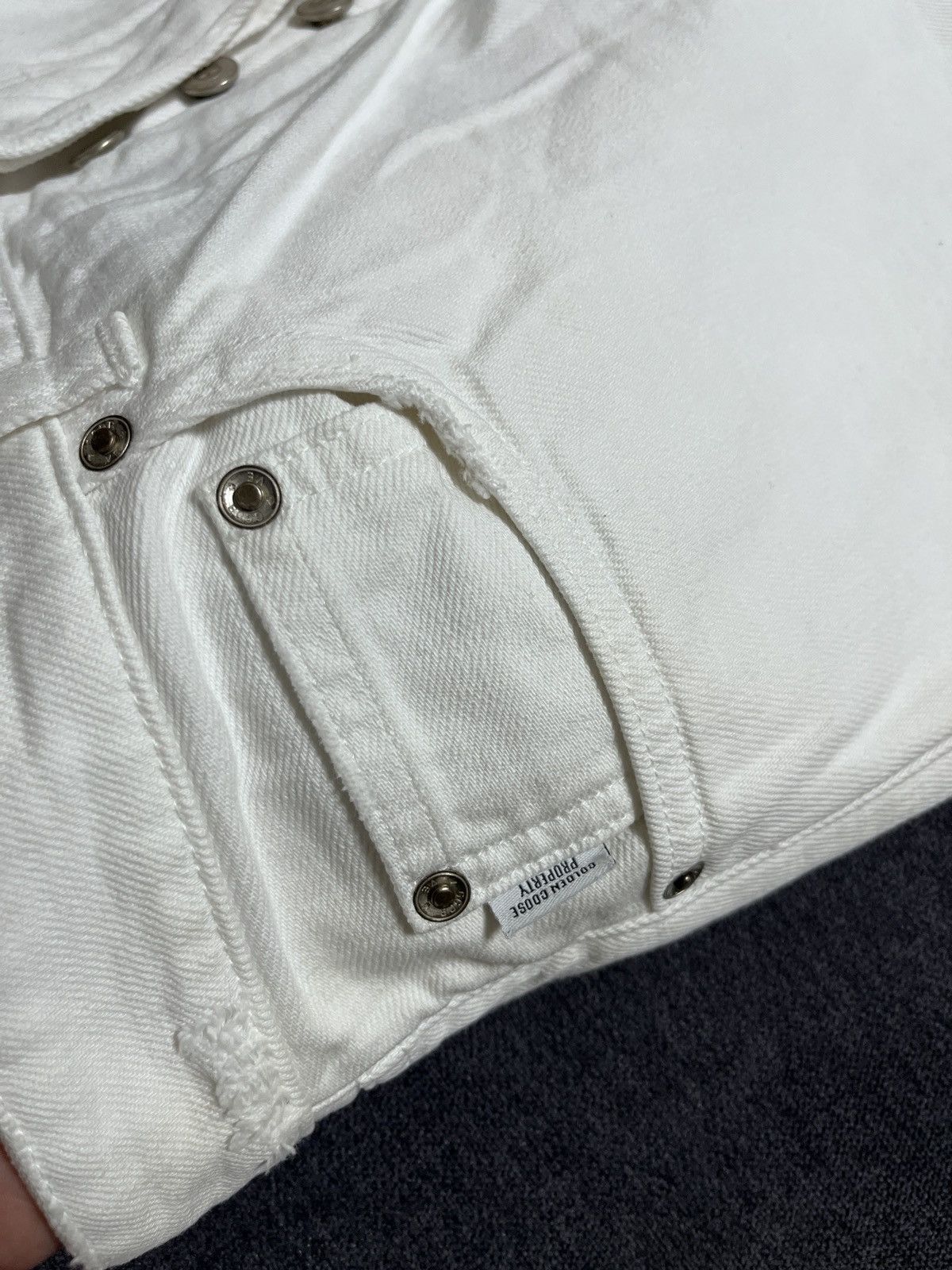 Golden Goose Golden Goose Distressed White Jeans Size US 31 - 7 Thumbnail