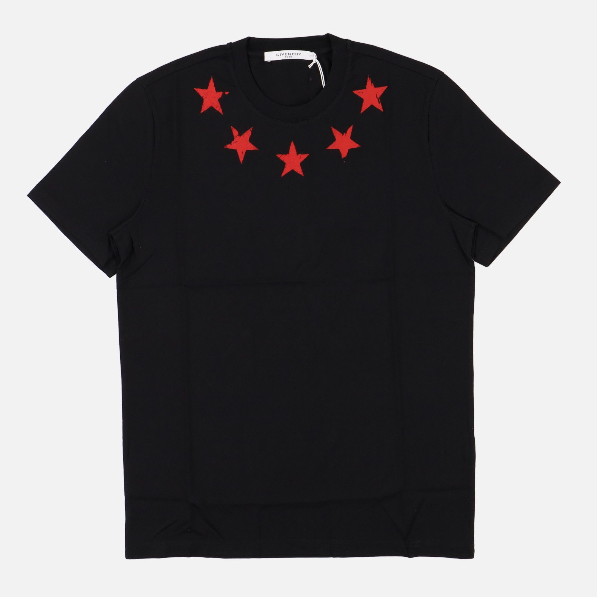 トップス GIVENCHY black star design T shirt Givenchy Black and Red Cracked Stars T-Shirt | Grailed