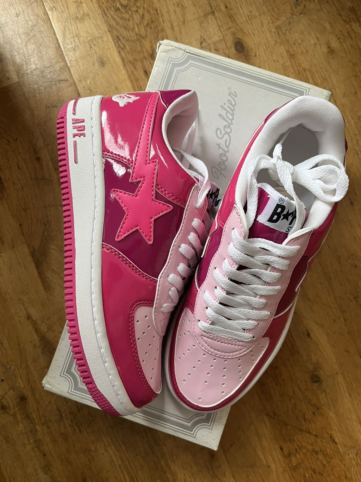 Bape Bape a bathing ape bapesta fs-001 2006 pink camo brand new Size US 6.5 / EU 39-40 - 1 Thumbnail