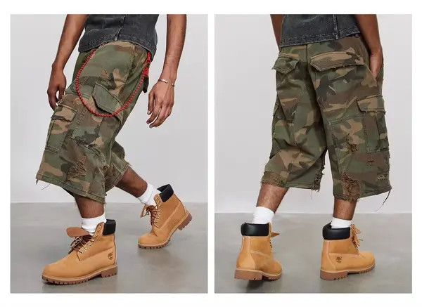Jean Chisato x Ibuki Camouflage Ripped Shorts Size US 32 / EU 48 - 7 Thumbnail