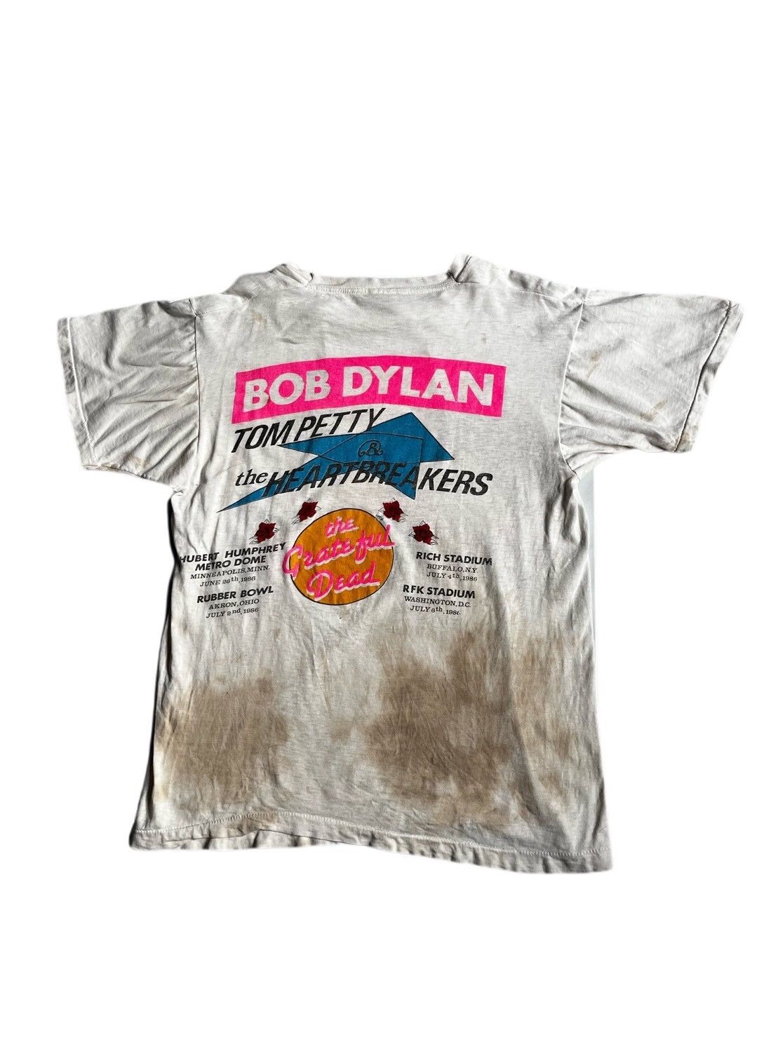 Band Tees Bob Dylan Jerry Garcia Tom Petty Tour 1986 T shirt Size US M / EU 48-50 / 2 - 5 Thumbnail