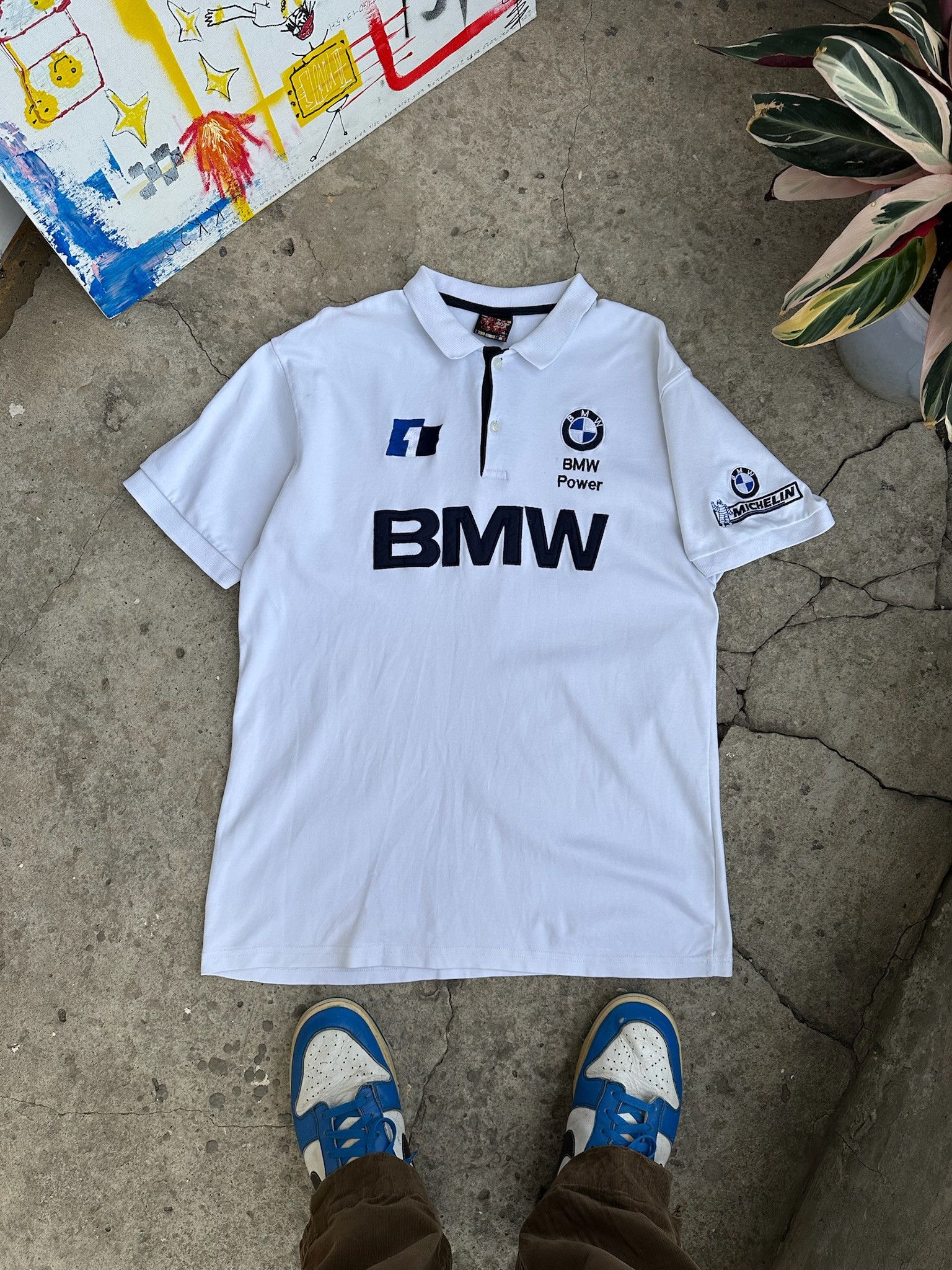 BMW Vintage BMW Racing Polo Shirt F1 Grand Prix Size US XL / EU 56 / 4 - 14 Thumbnail